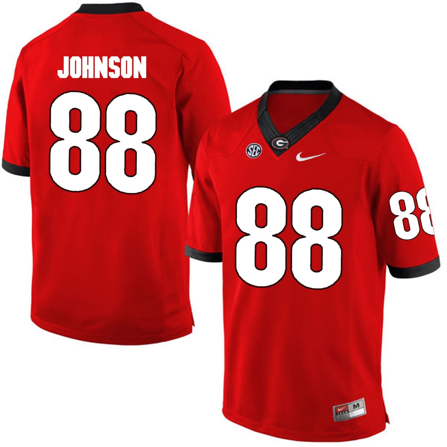 Toby Johnson 88 Red Style 1 College Football Jersey football jersey product view 1