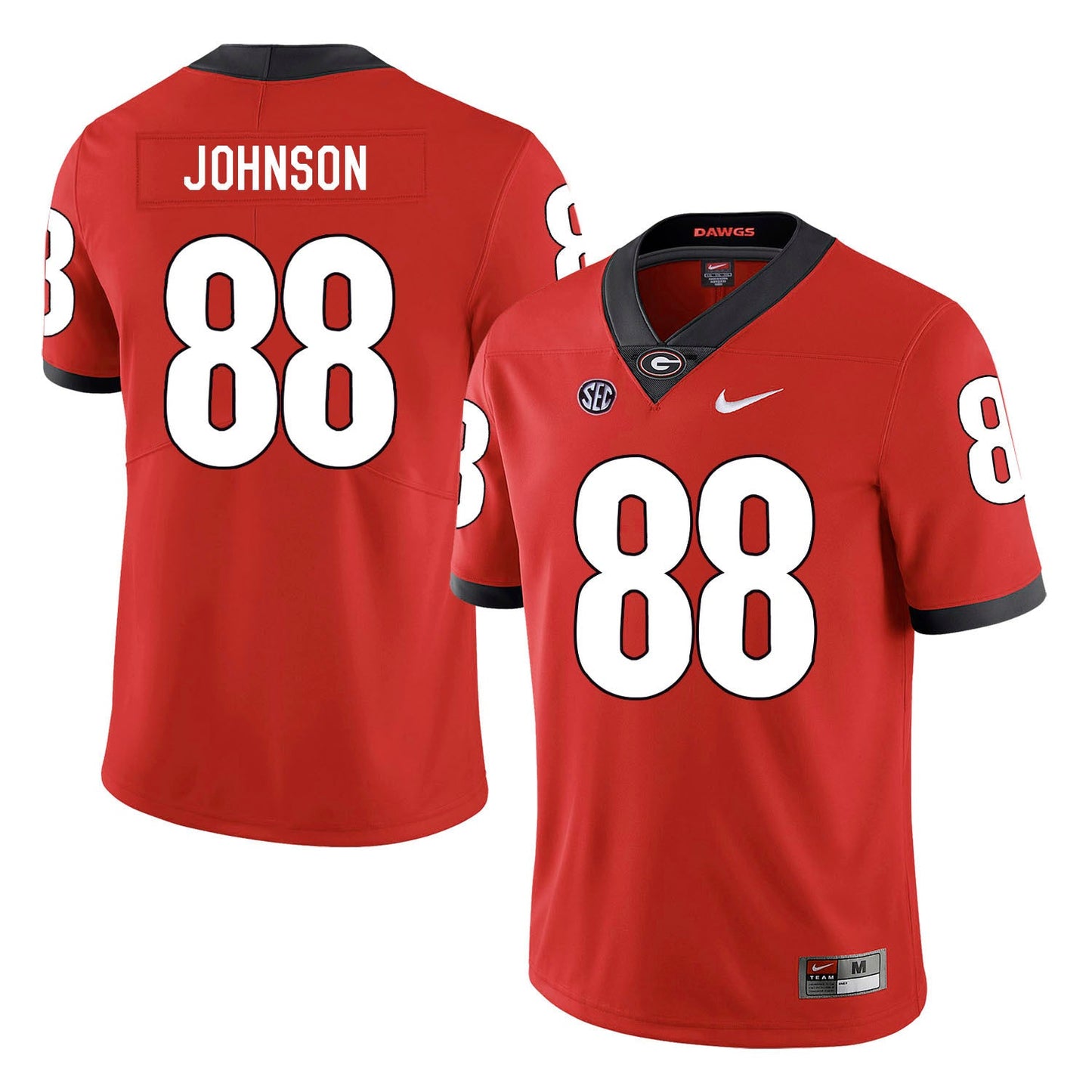 Toby Johnson 88 Red Style 2 College Football Jersey football jersey product view 1