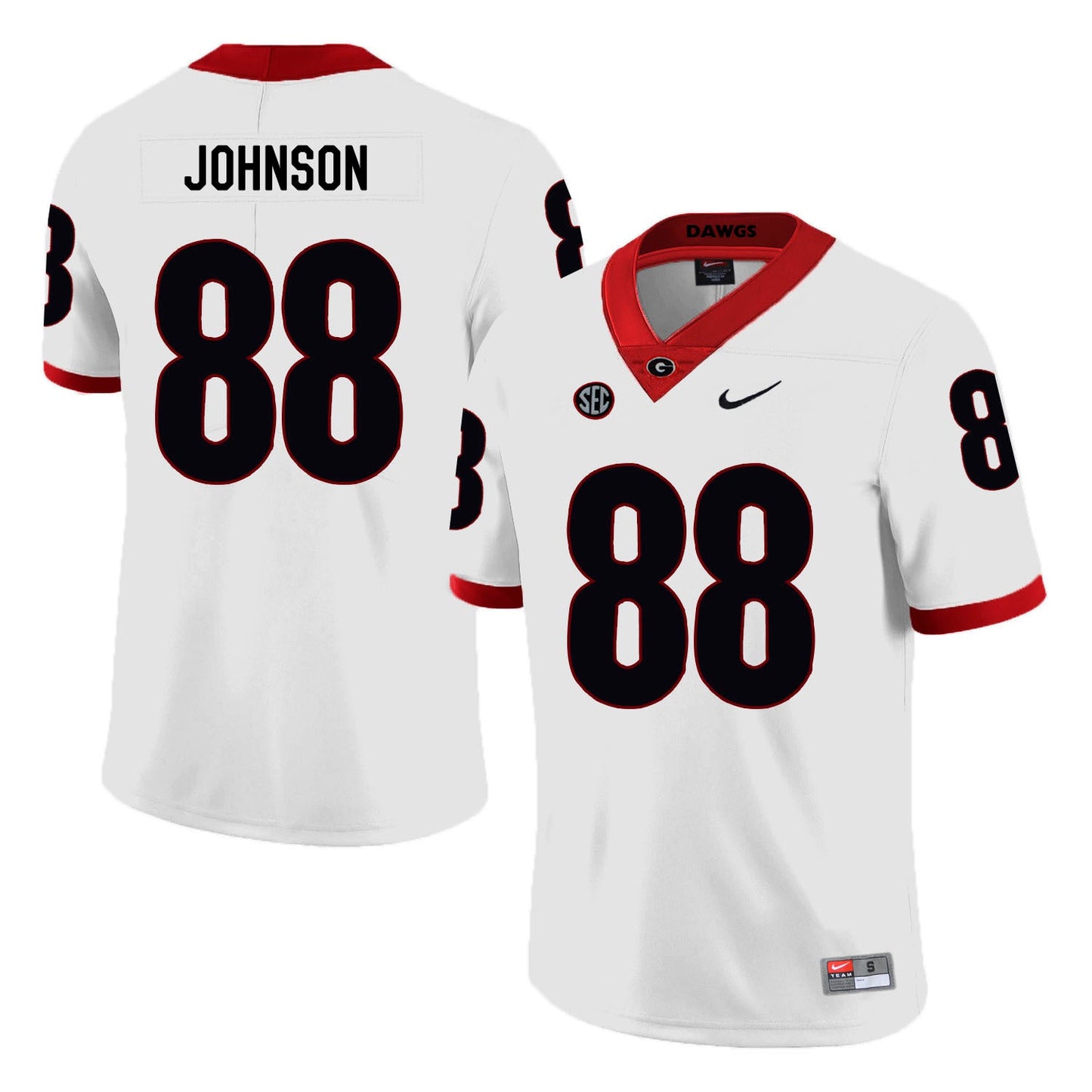 Toby Johnson 88 White Style 2 College Football Jersey football jersey product view 1