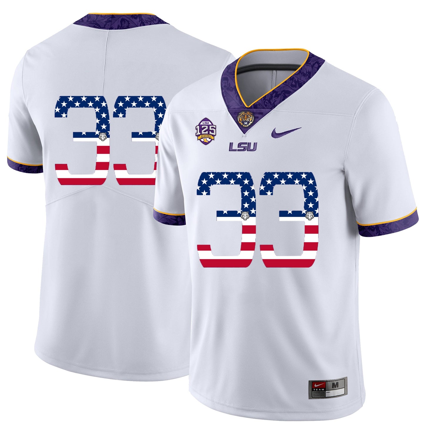 Todd Harris jr.33 Pattern White .1jpg College Football Jersey football jersey product view 1