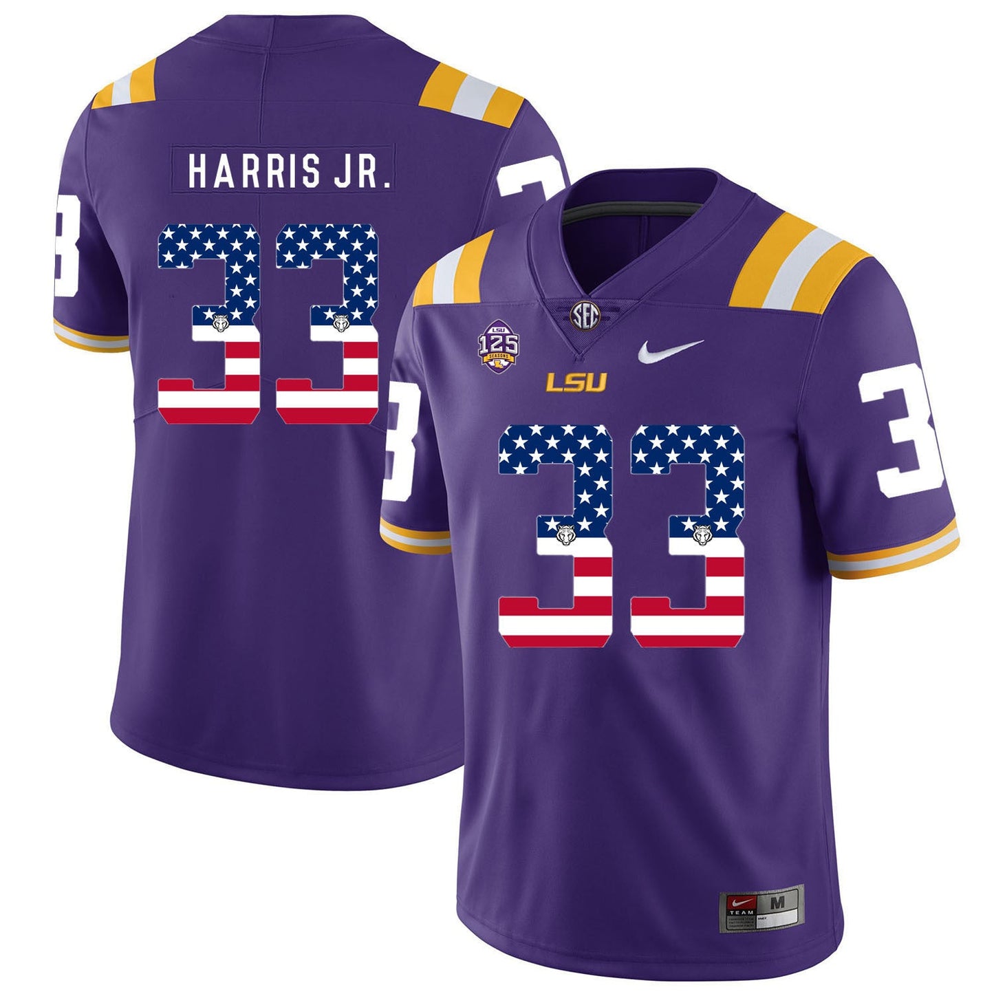 Todd Harris jr.33 Purple College Football Jersey football jersey product view 1