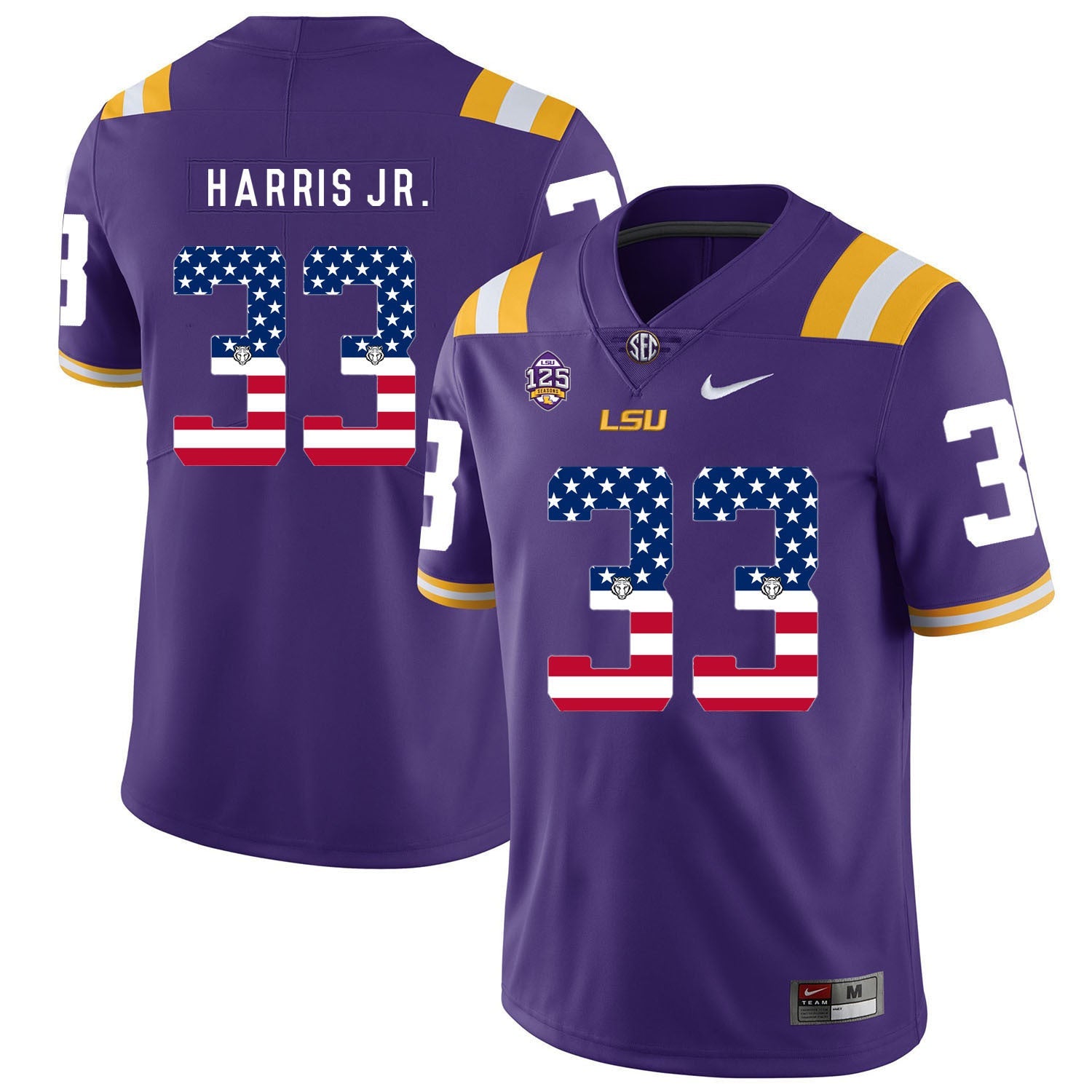 Todd Harris jr.33 Purple College Football Jersey football jersey product view 1