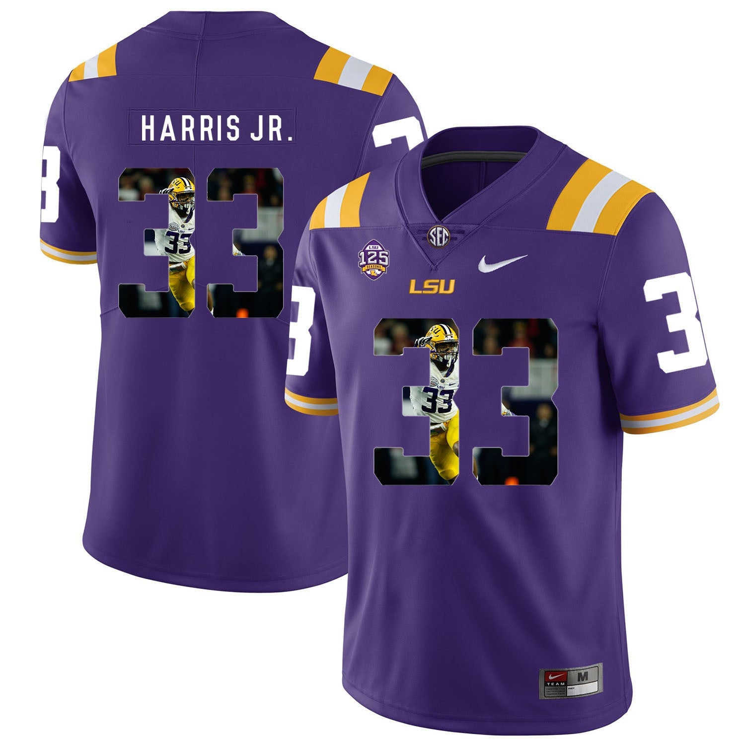 Todd Harris jr.33 Purple .1jpg College Football Jersey football jersey product view 1