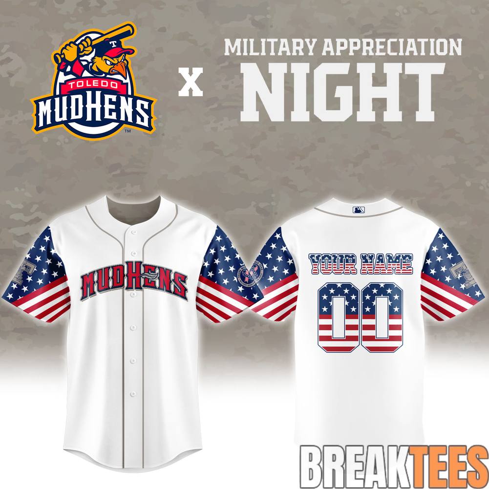 Toledo Mud Hens 2026 Military Appreciation Night Custom Jersey sports jersey product view 1