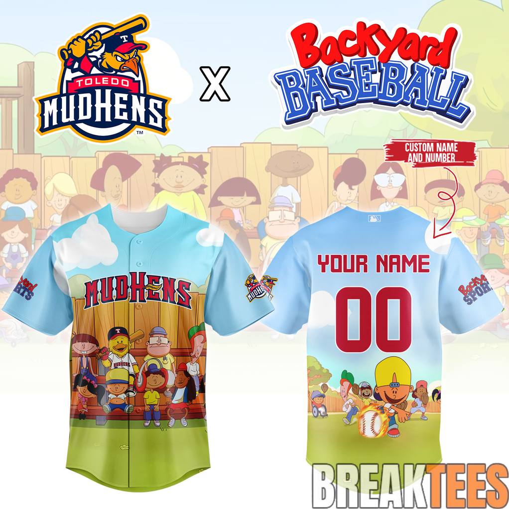 Toledo Mud Hens x Backyard Baseball Custom Jersey baseball jersey product view 1