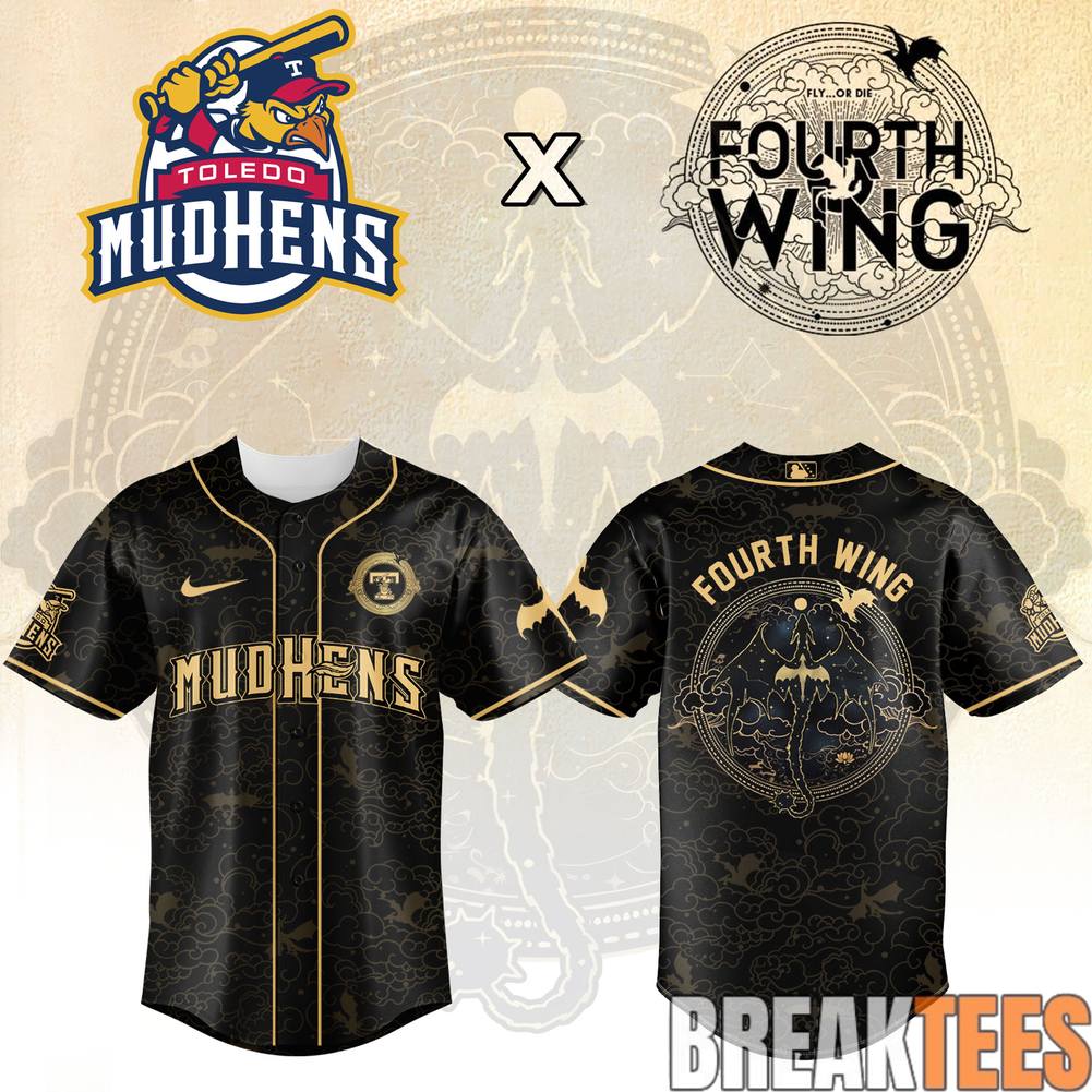 Toledo Mud Hens x Fourth Wing Night Special Baseball Jersey Unisex T-shirt, Sweatshirt, Hoodie, Long Sleeve Tee - T-Shirt, Sweatshirt, Hoodie