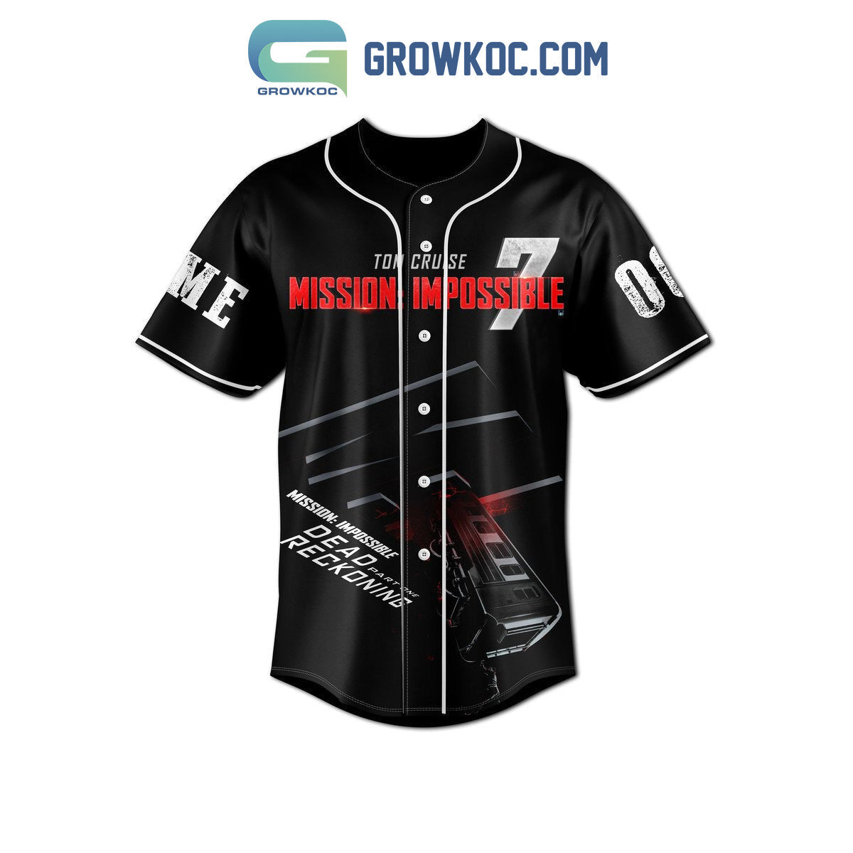 Tom Cruise Mission Impossible The Man On A Mission Is Back Personalized Baseball Jersey baseball jersey product view 2