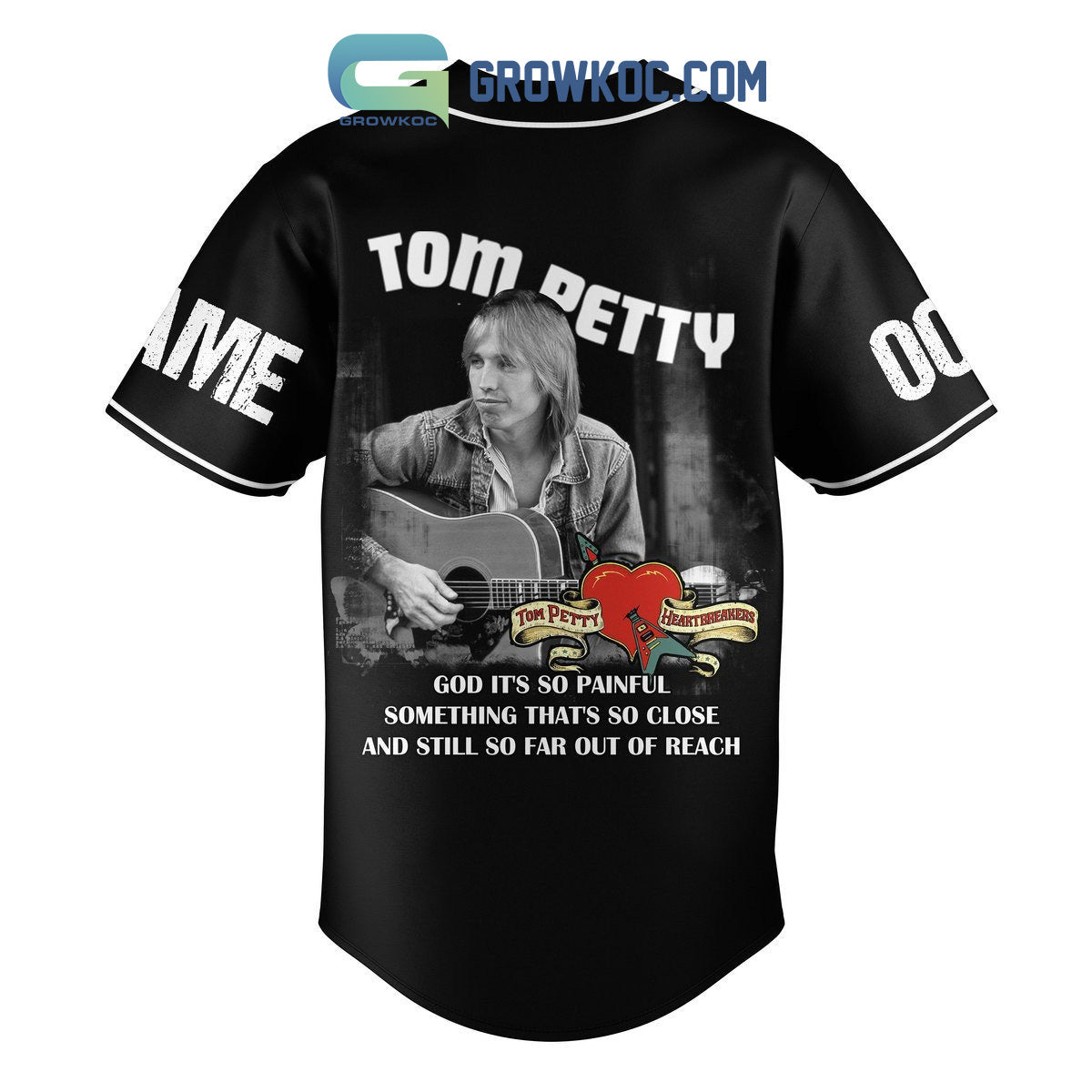Tom Petty God It’s So Painful Personalized Baseball Jersey baseball jersey product view 3