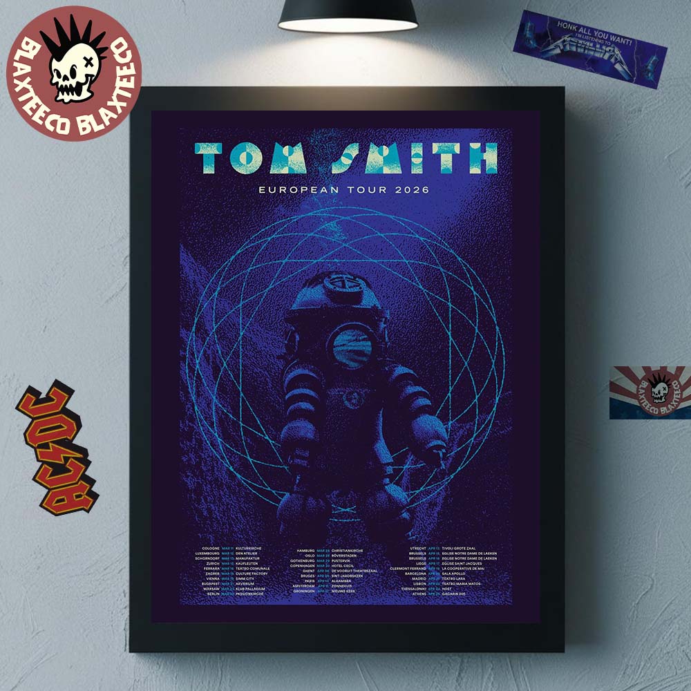 Tom Smith European Tour 2026 Schedule Tour Dates Home Decor Poster Canvas Unisex T-shirt, Sweatshirt, Hoodie, Long Sleeve Tee - T-Shirt, Sweatshirt, Hoodie