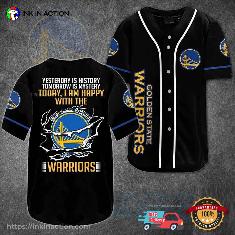 Tomorrow Is A Mystery Golden State Warriors Baseball Jersey baseball jersey product view 1