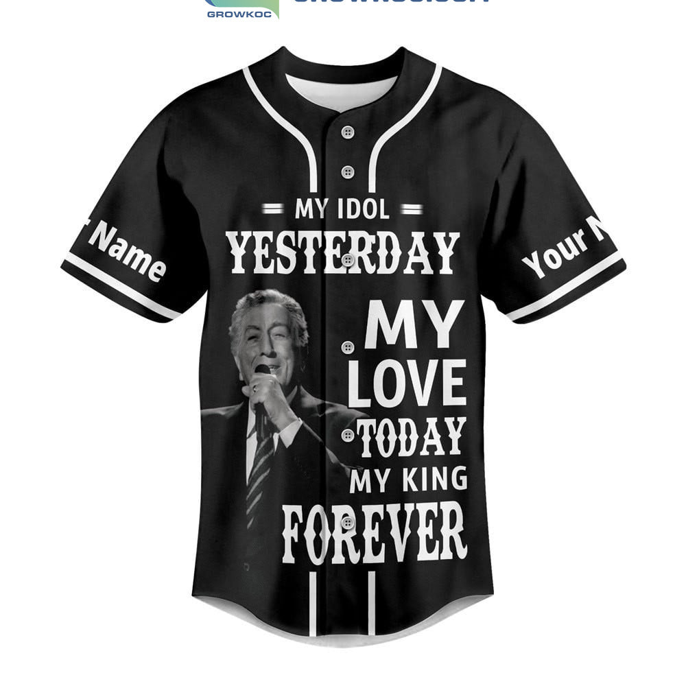 Tony Bennett The Man The Myth The Legend Personalized Baseball Jersey baseball jersey product view 2