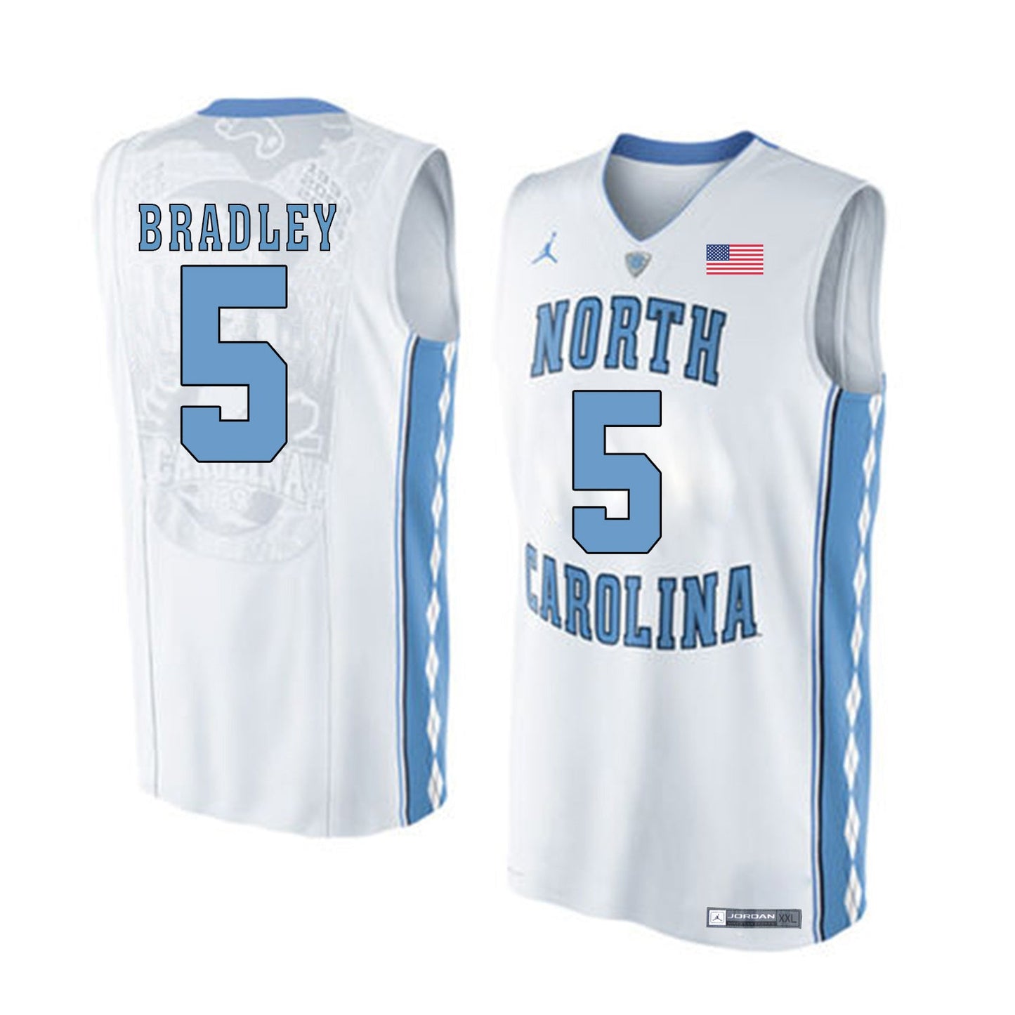 Tony Bradley 5 White College Football Jersey football jersey product view 1