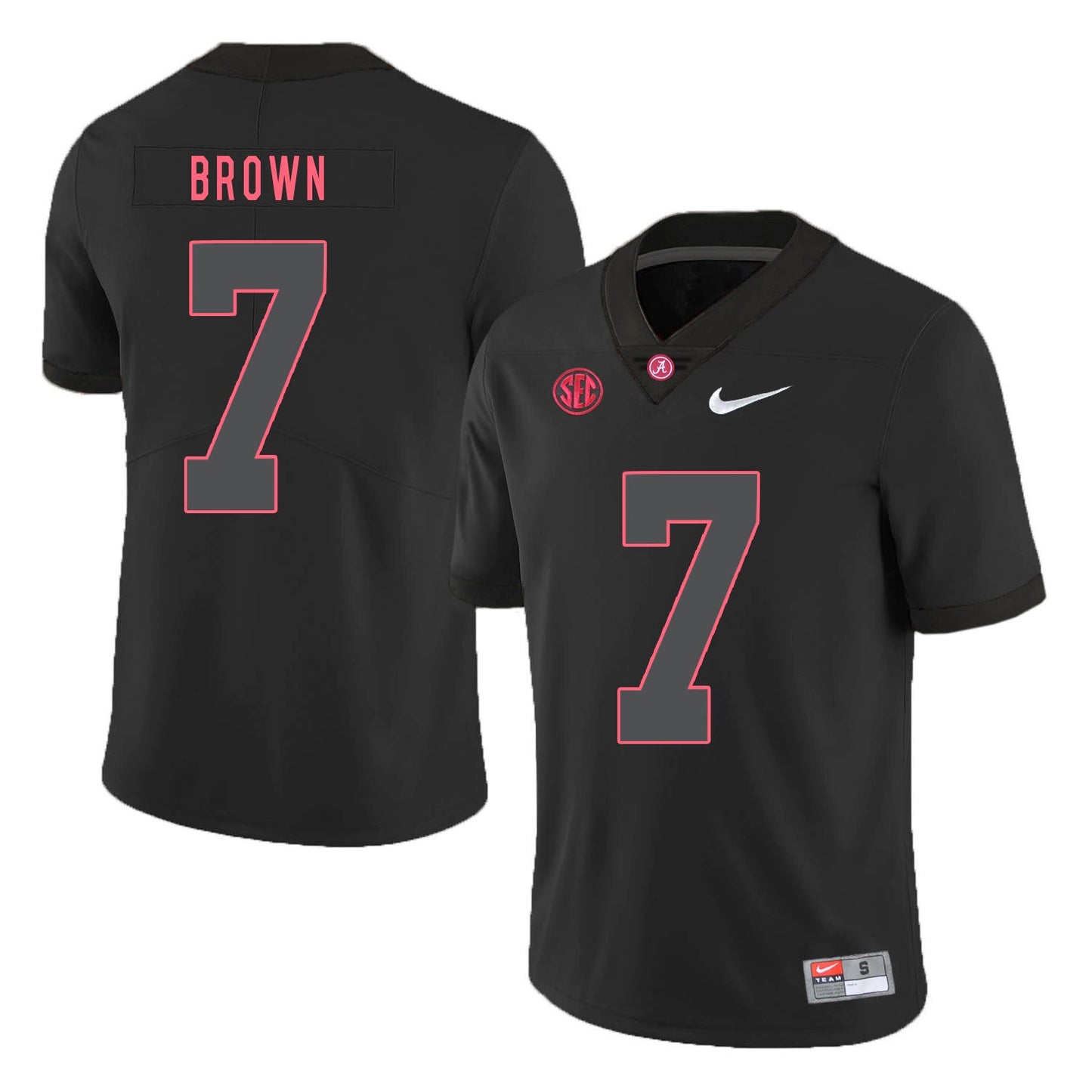 Tony Brown 7 Lights Out .2jpg College Football Jersey football jersey product view 1