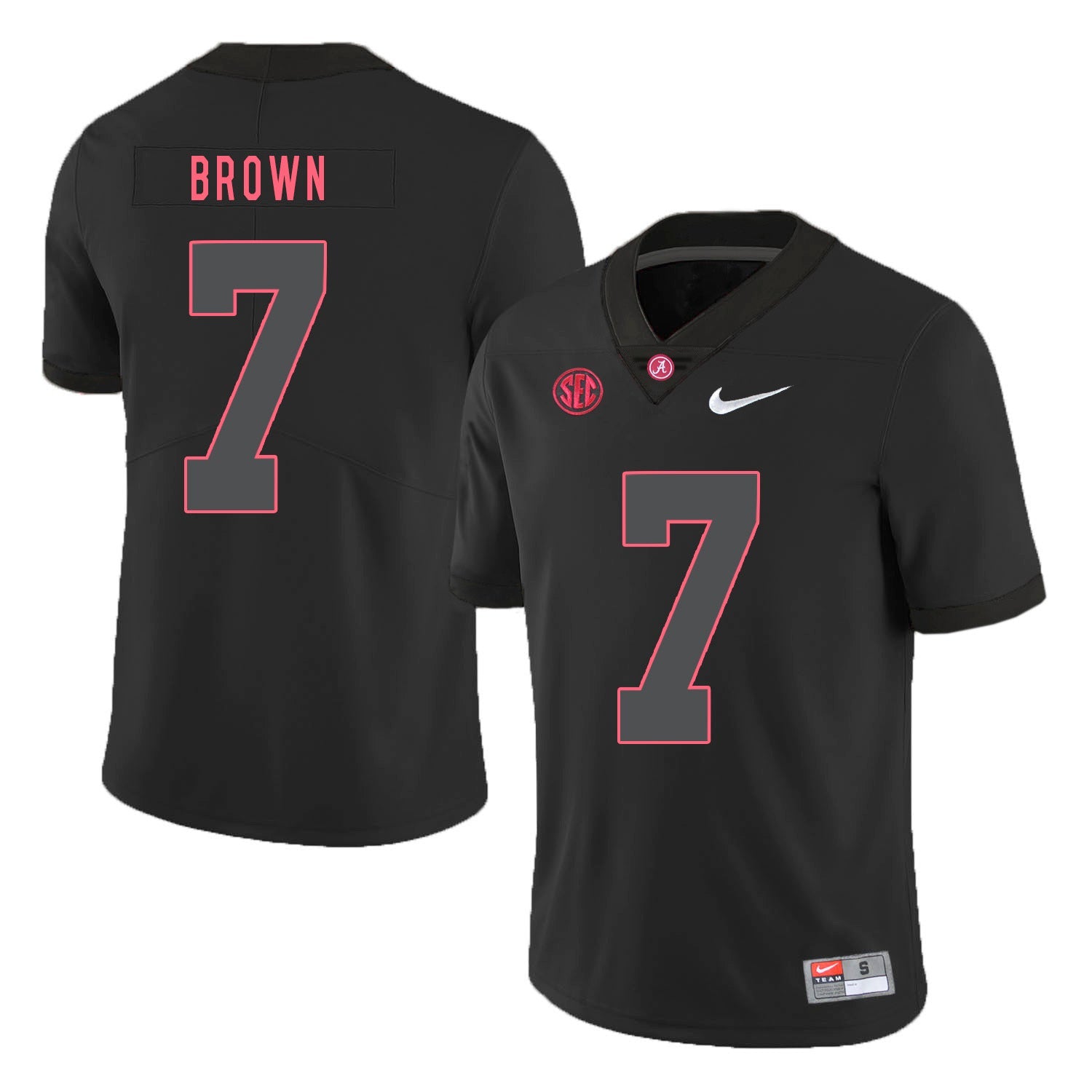 Tony Brown 7 Lights Out .2jpg College Football Jersey football jersey product view 1