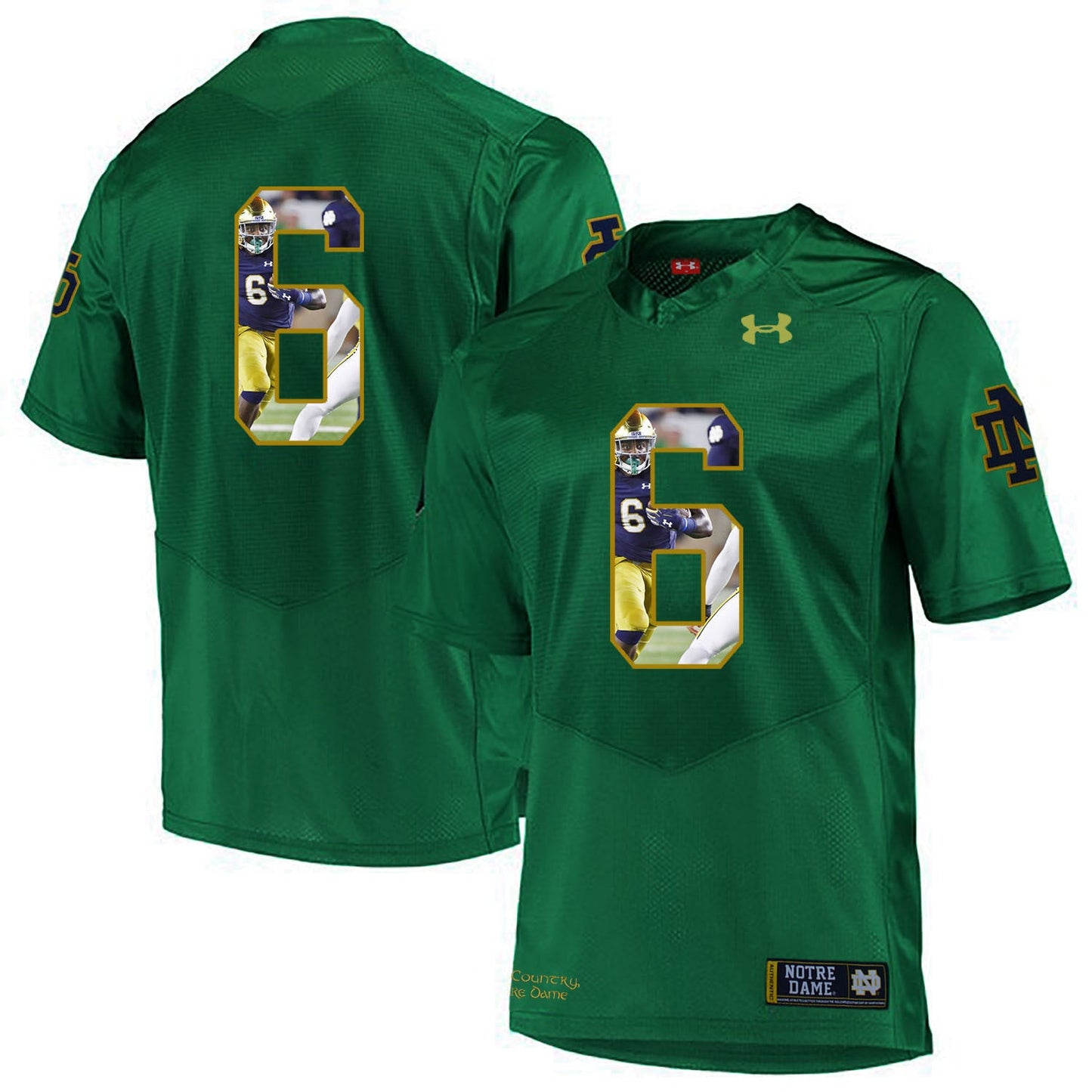 Tony Jones Jr.6 Bright Green College Football Jersey football jersey product view 1