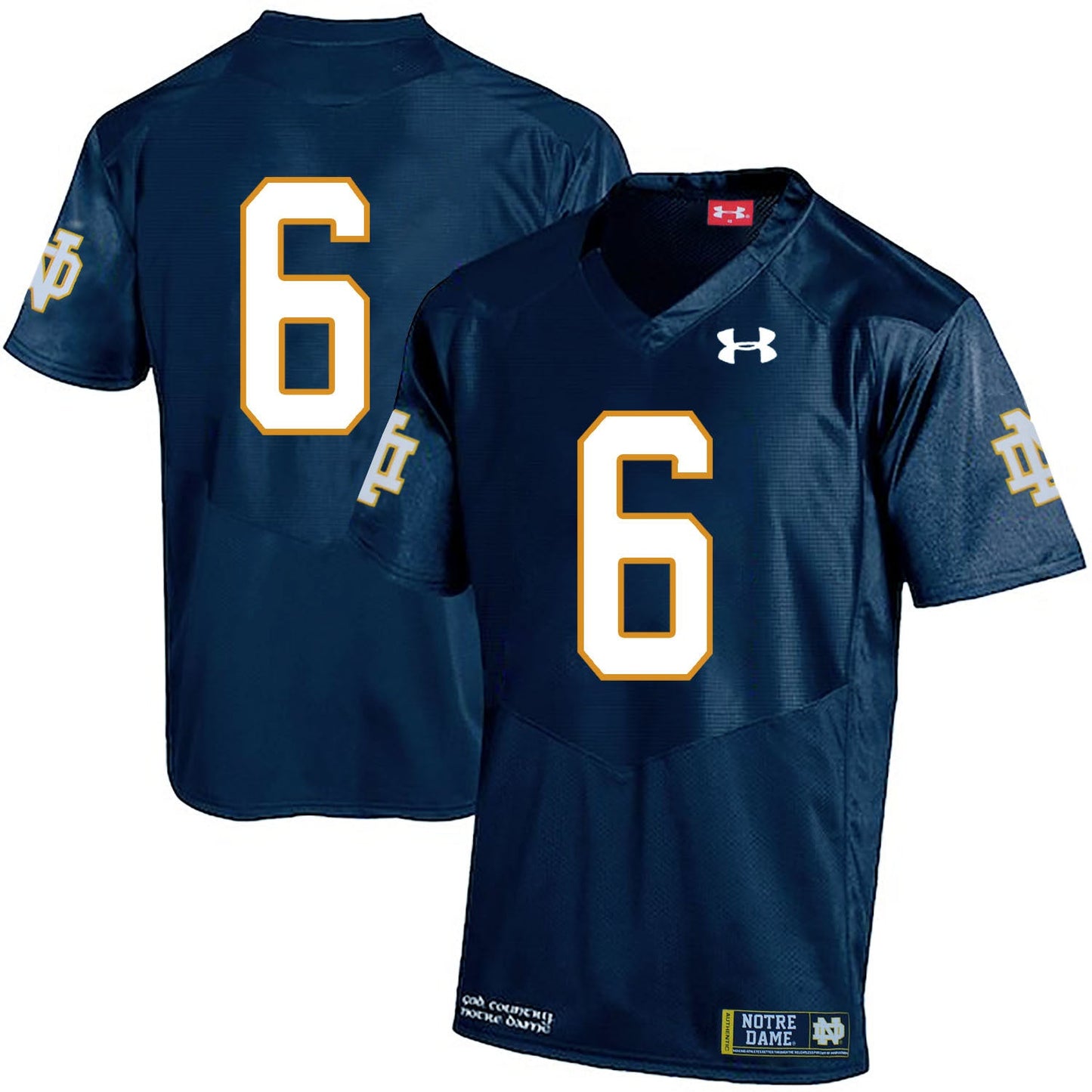 Tony Jones Jr.6 Navy Style 1 College Football Jersey football jersey product view 1
