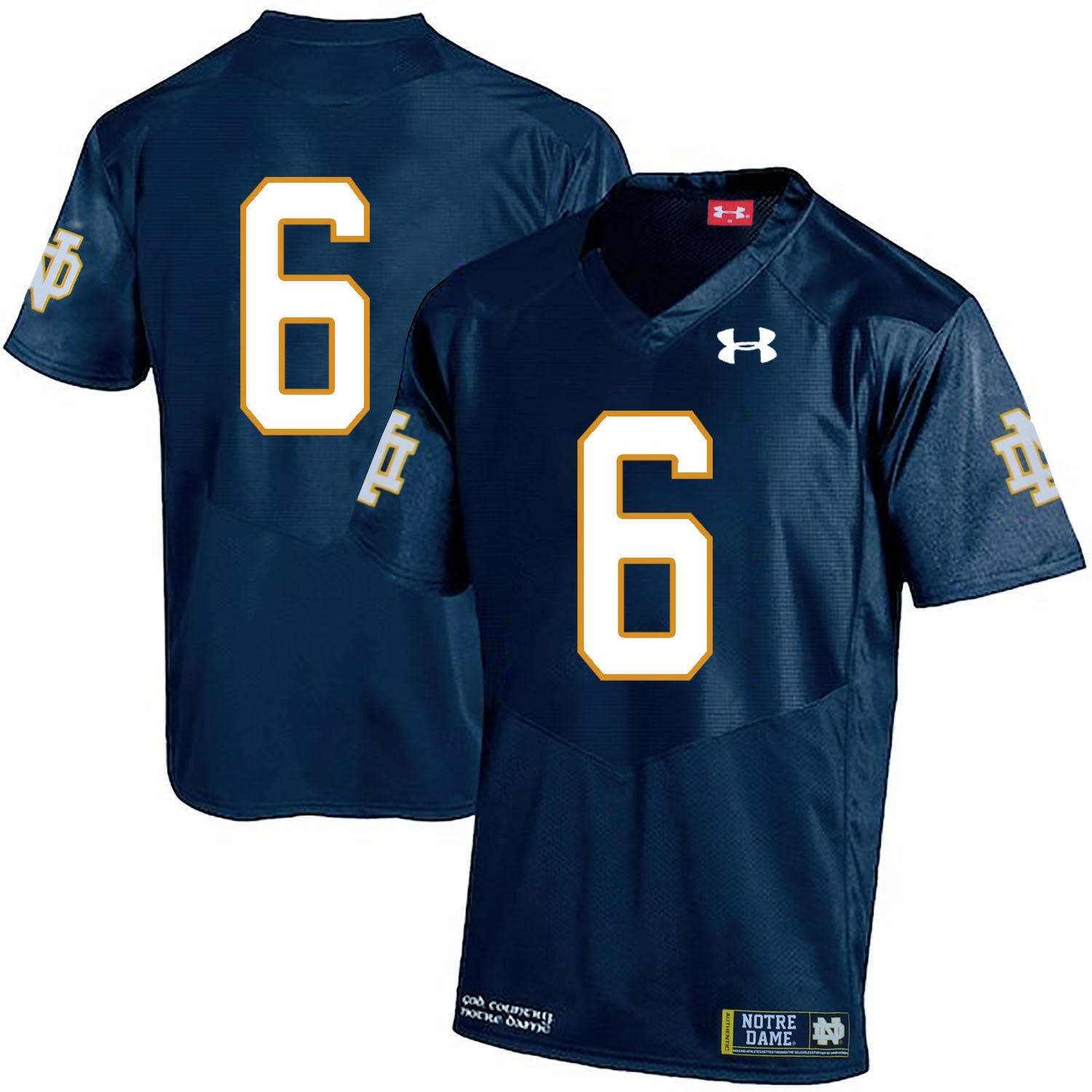 Tony Jones Jr.6 Navy Style 1 College Football Jersey football jersey product view 1