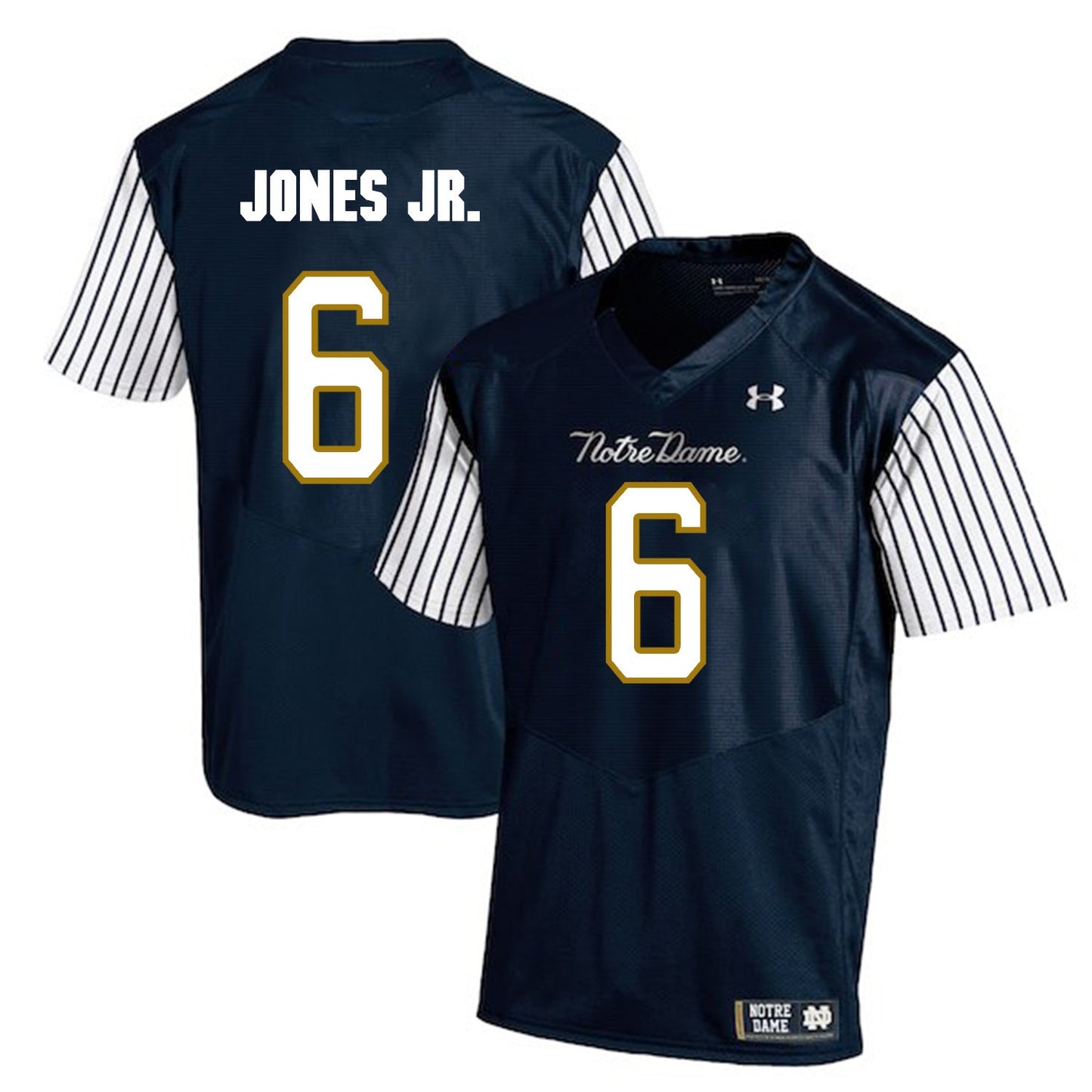 Tony Jones Jr.6 Navy Style 2 College Football Jersey football jersey product view 1