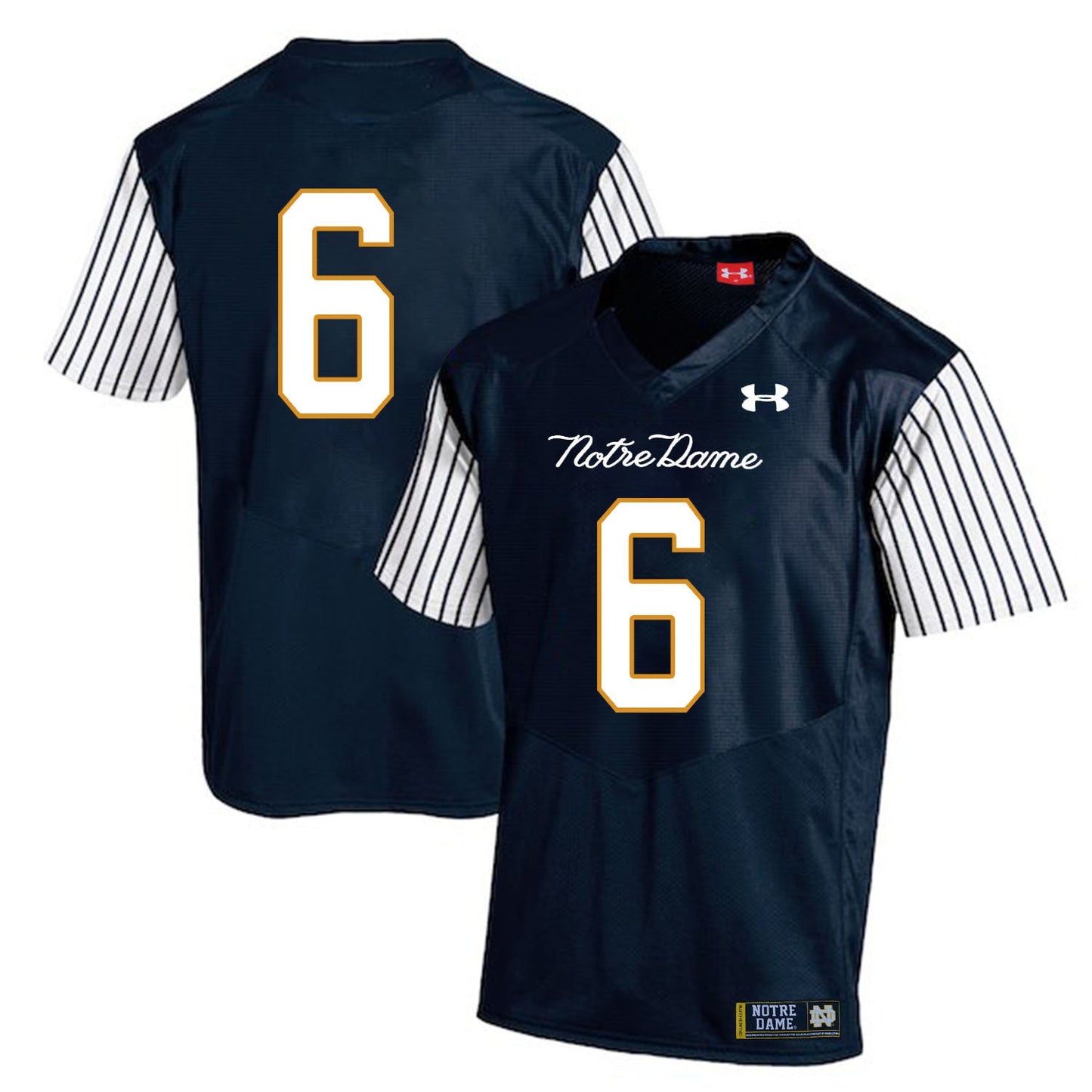 Tony Jones Jr.6 Striped Blue .2jpg College Football Jersey football jersey product view 1