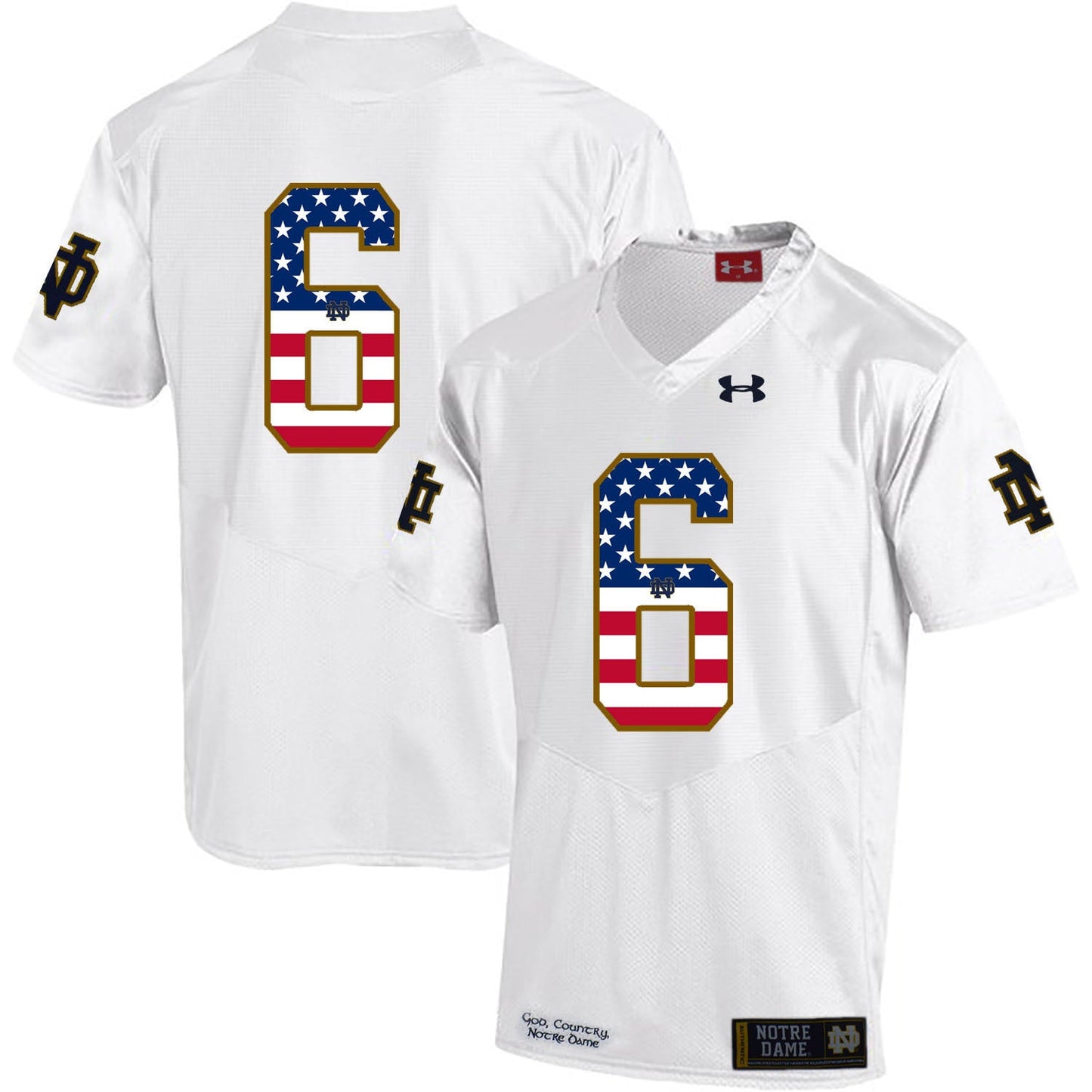 Tony Jones Jr.6 White .1jpg College Football Jersey football jersey product view 1