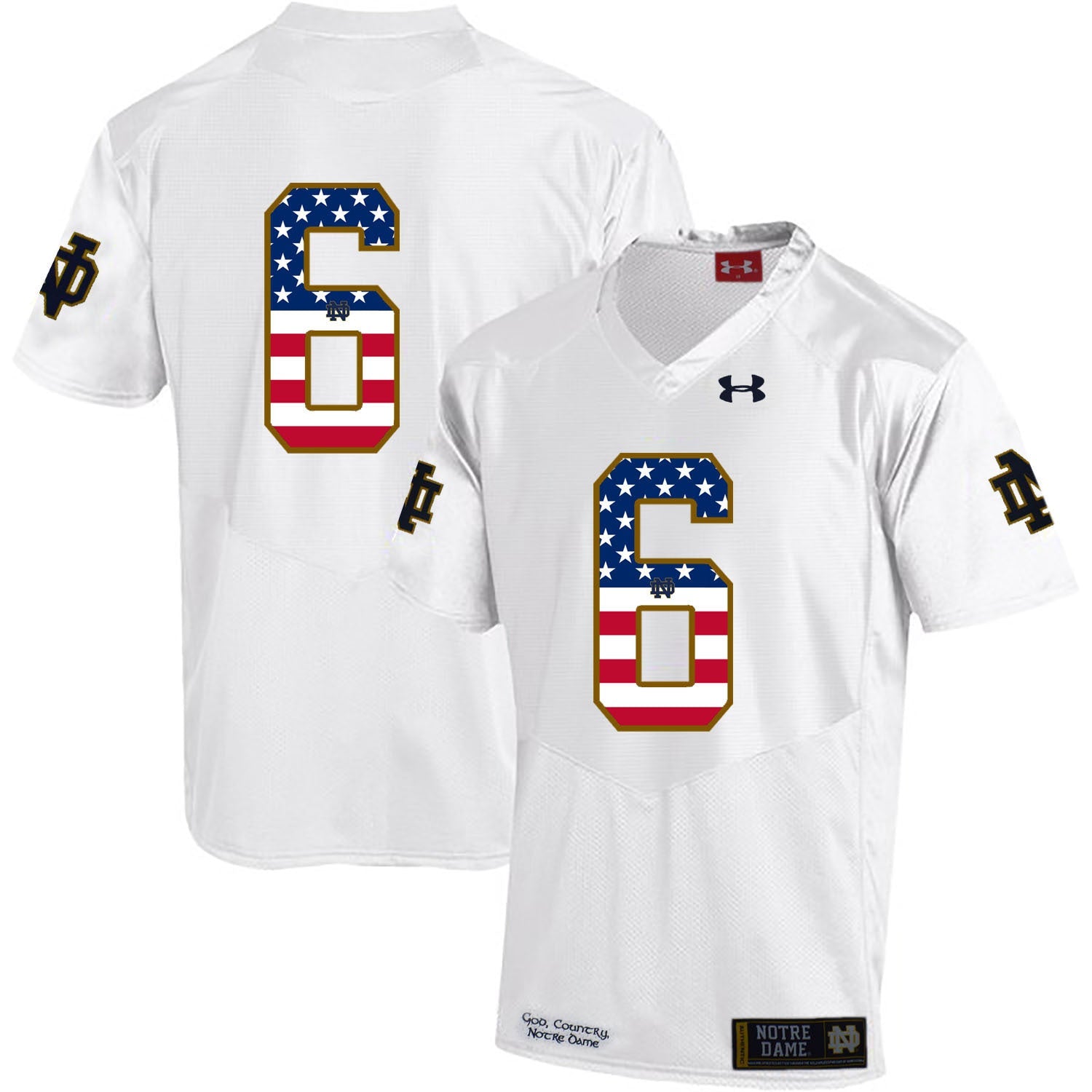Tony Jones Jr.6 White .1jpg College Football Jersey football jersey product view 1
