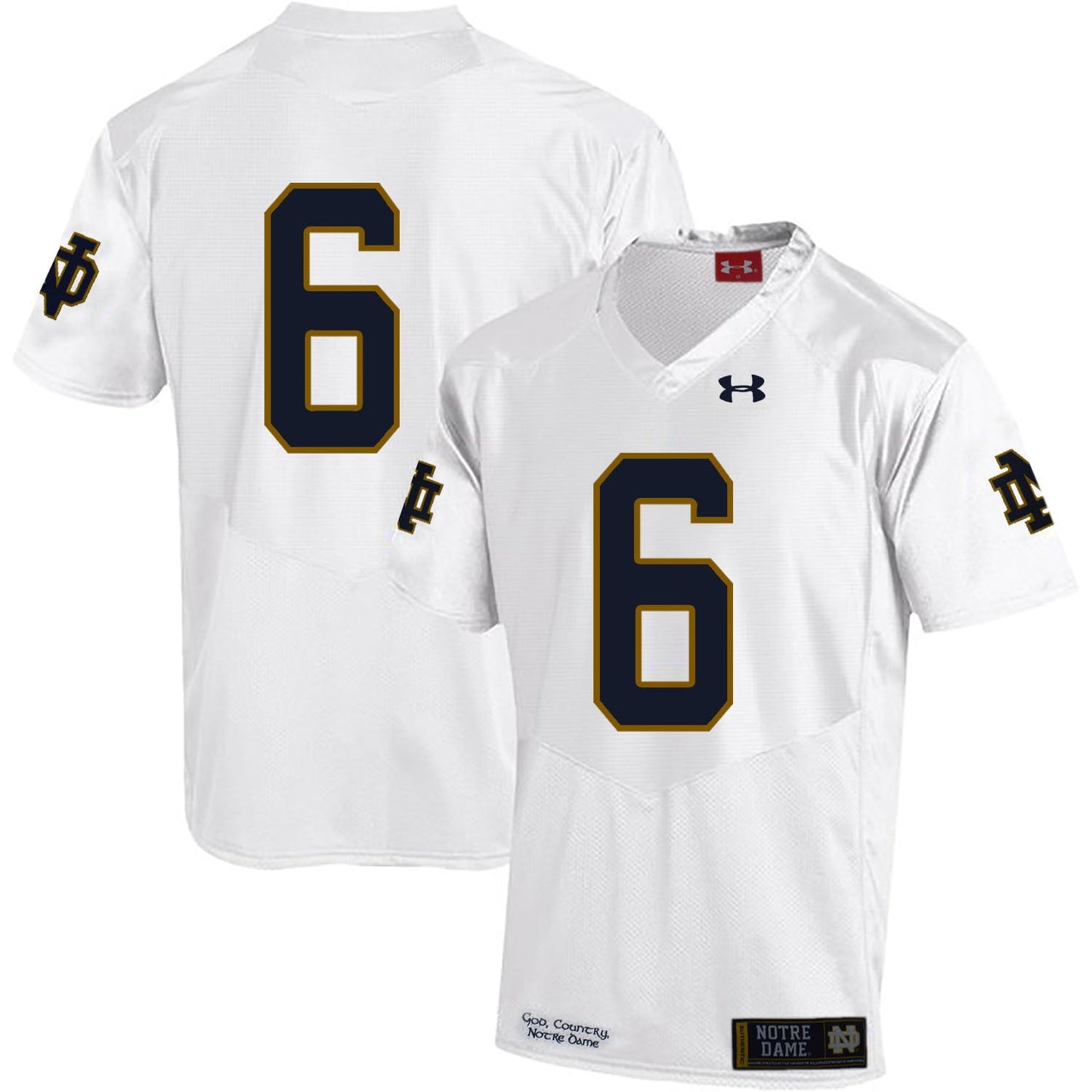 Tony Jones Jr.6 White .2jpg College Football Jersey football jersey product view 1