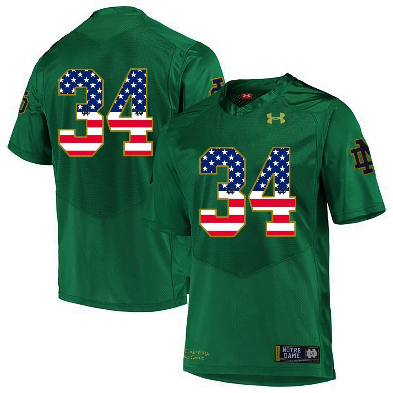 Tony Jones Jr. 34 Bright Green .1jpg College Football Jersey football jersey product view 1