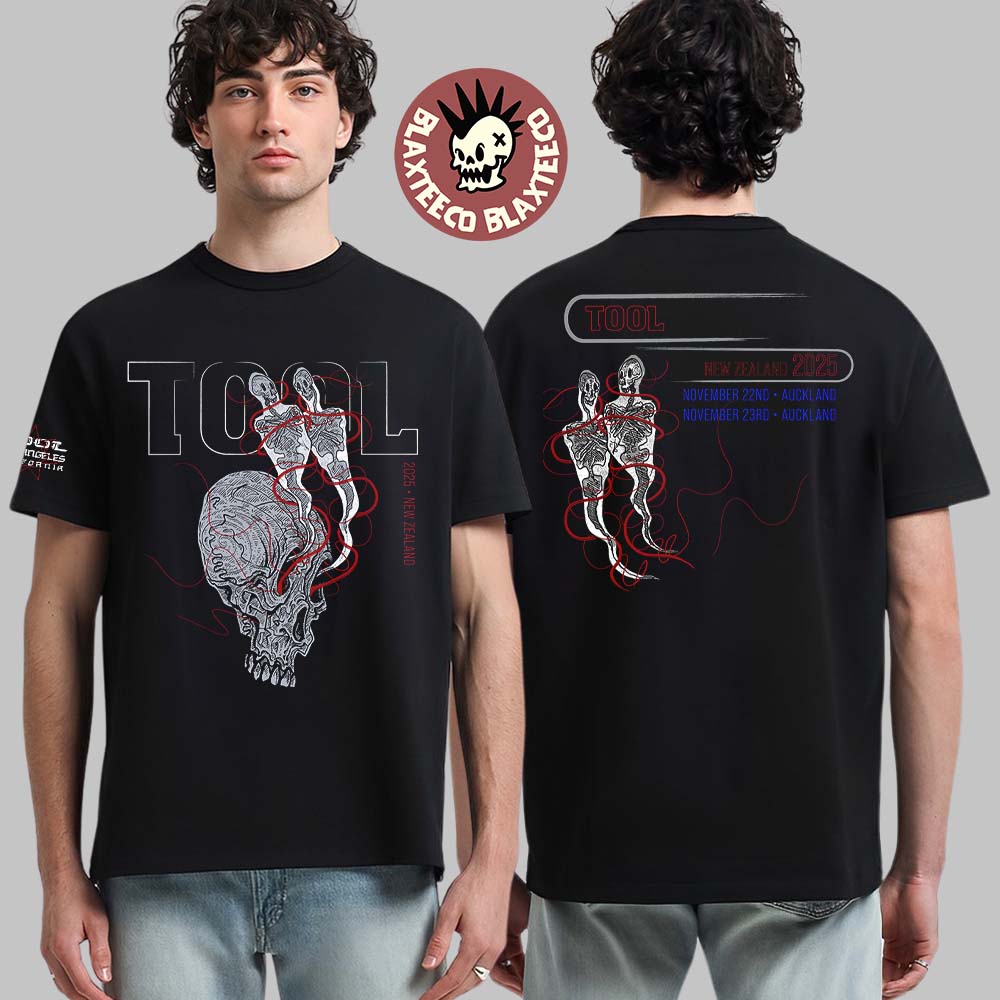 Tool 2025 New Zealand Tour With Dates Back Event T-Shirt Unisex T-shirt, Sweatshirt, Hoodie, Long Sleeve Tee - T-Shirt, Sweatshirt, Hoodie