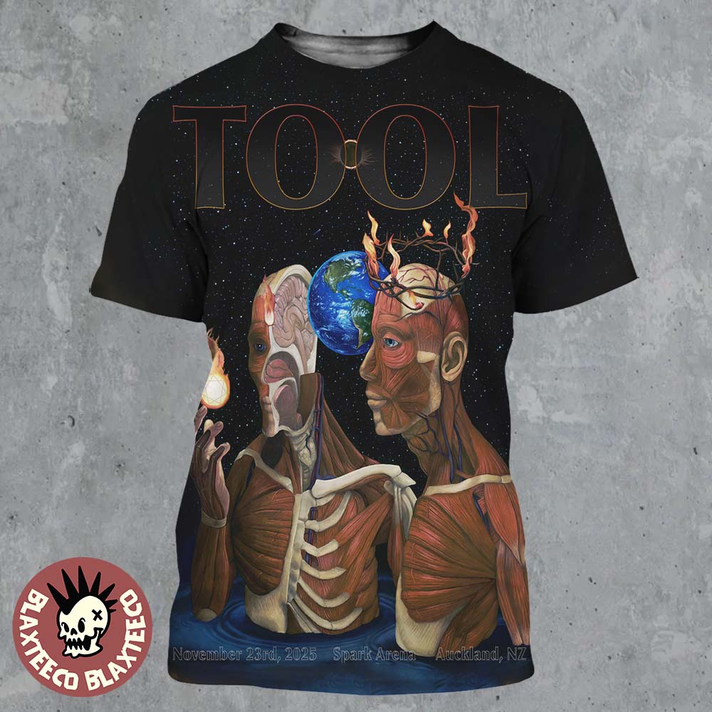 Tool Auckland New Zealand 2025 Night 2 Poster At Spark Arena On November 23 2025 All Over Print Shirt - T-Shirt, Sweatshirt, Hoodie