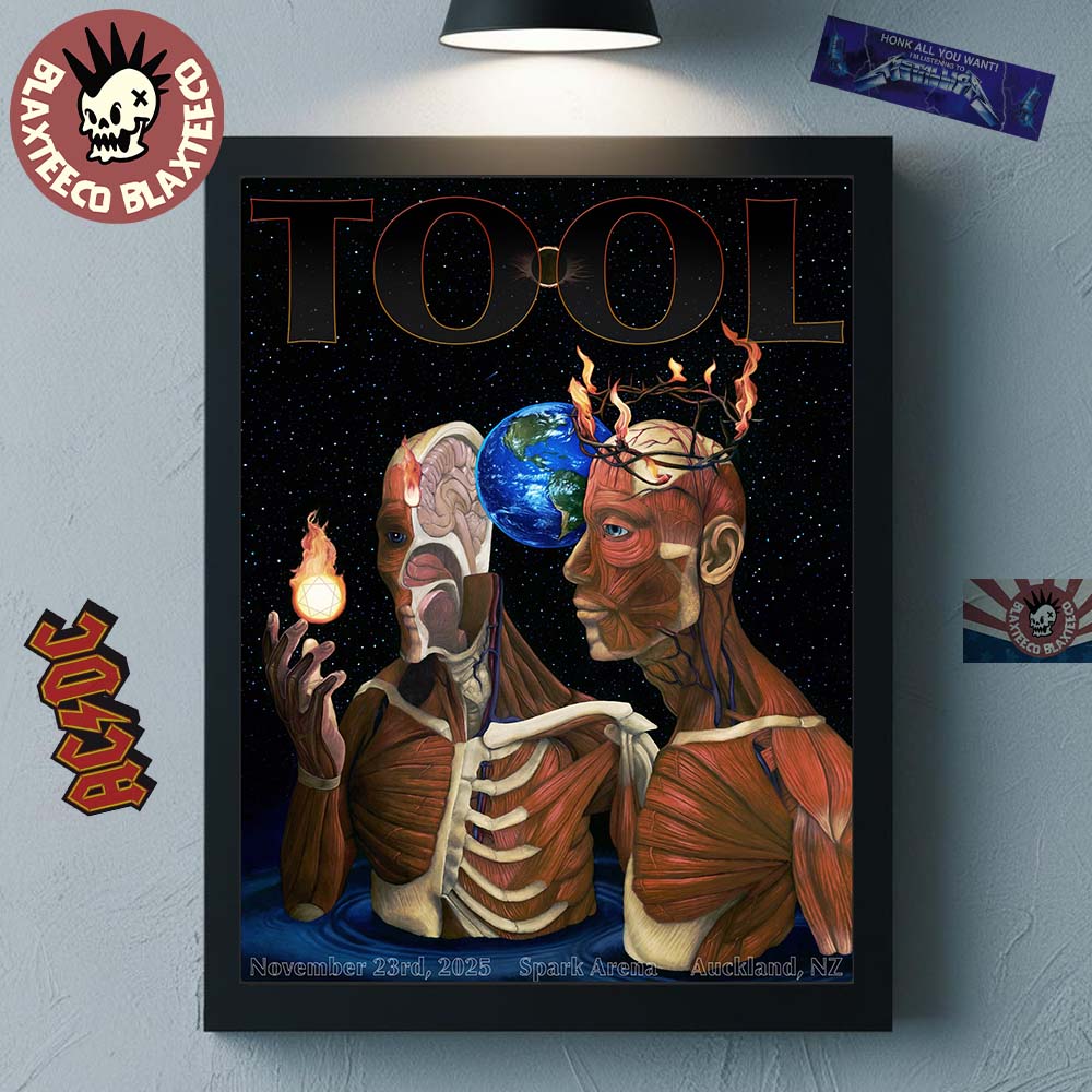 Tool Auckland New Zealand 2025 Night 2 Poster At Spark Arena On November 23 2025 Home Decor Poster Canvas - T-Shirt, Sweatshirt, Hoodie