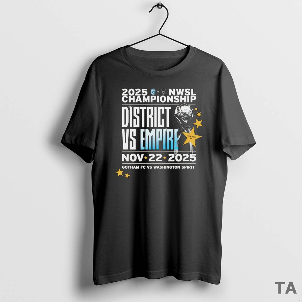 Top 2025 Nwsl Championship Gotham Fc Vs Washington Spirit Trophy T Shirt Sweater - T-Shirt, Sweatshirt, Hoodie