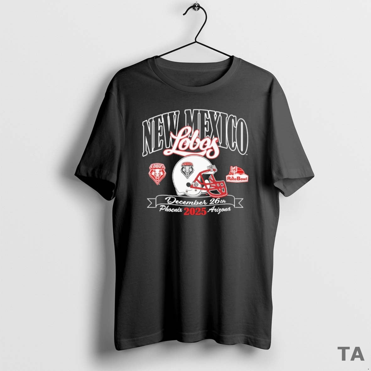 Top 2025 Rate Bowl December 26th Phoenix Arizona New Mexico Lobos Helmet T Shirt Sweater - T-Shirt, Sweatshirt, Hoodie