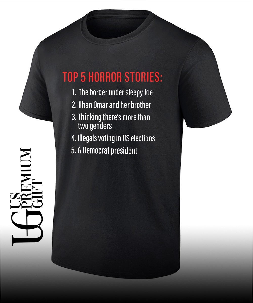 5 Horror Stories shirt Unisex T-shirt, Sweatshirt, Hoodie, Long Sleeve Tee - T-Shirt, Sweatshirt, Hoodie