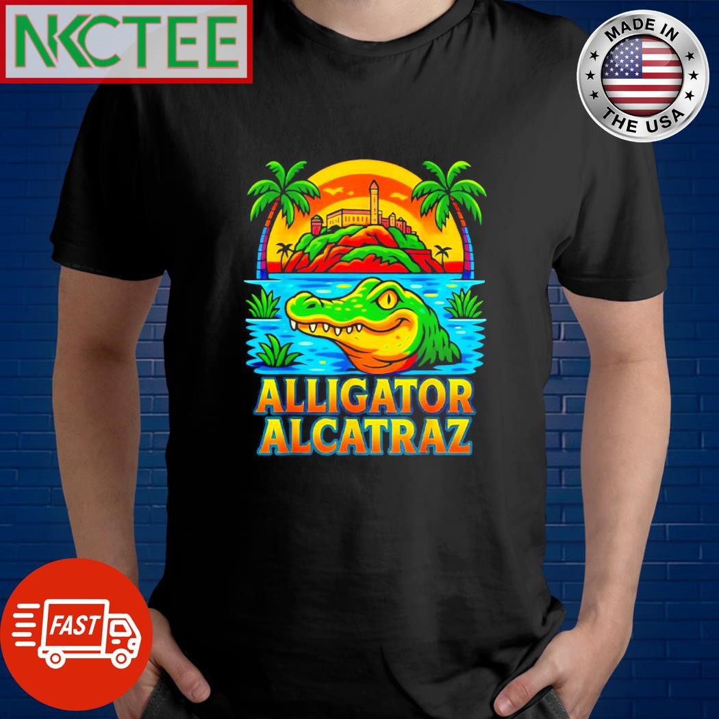 Top Alligator alcatraz crocodile paint shirt Unisex T-shirt, Sweatshirt, Hoodie, Long Sleeve Tee - T-Shirt, Sweatshirt, Hoodie