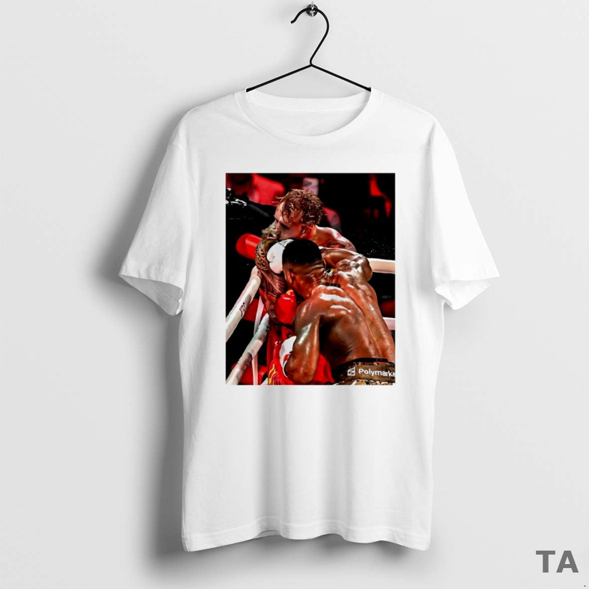 Top Anthony Joshua Ko Jake Paul Photo Circle T Shirt Sweater - T-Shirt, Sweatshirt, Hoodie