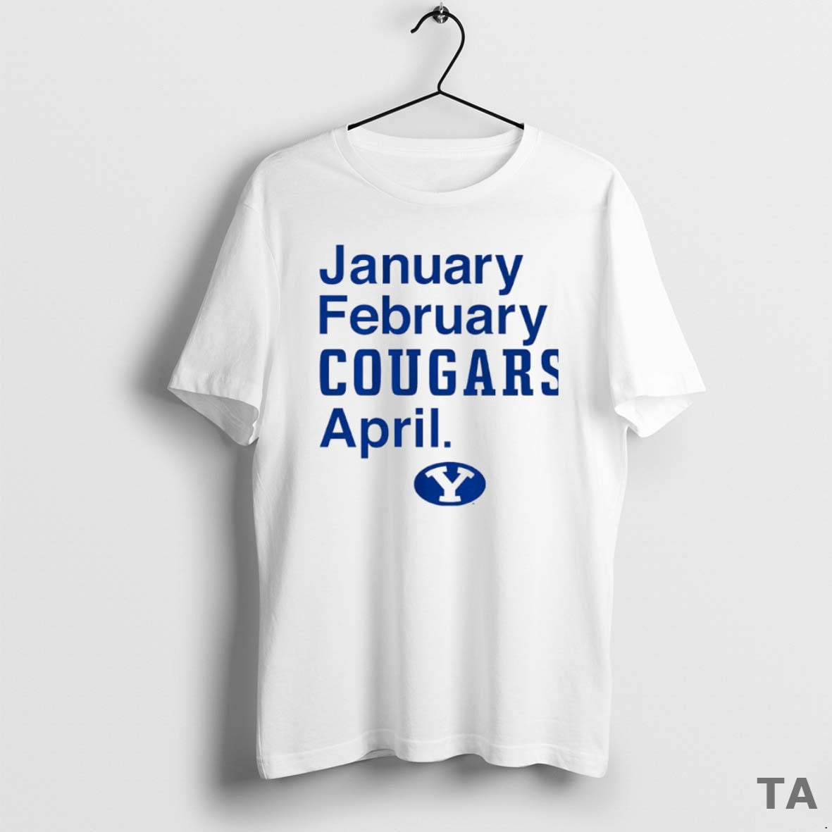 Top Byu Cougars Basketball January February Cougars April Circle T Shirt Sweater - T-Shirt, Sweatshirt, Hoodie