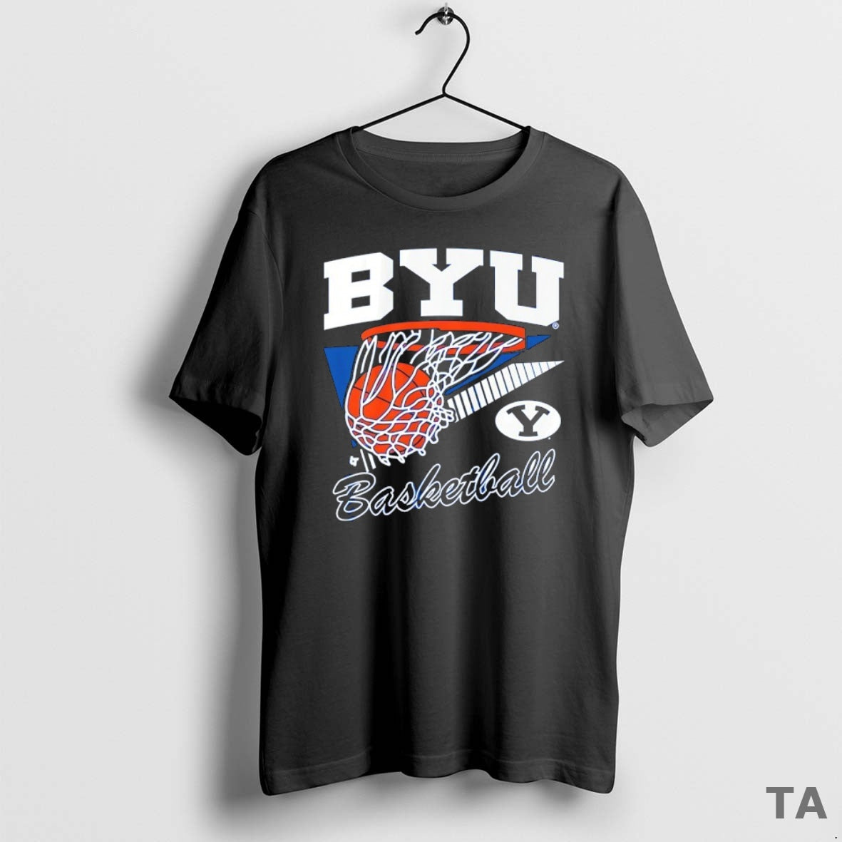 Top Byu Cougars Basketball Net Retro Swish T Shirt Sweater - T-Shirt, Sweatshirt, Hoodie
