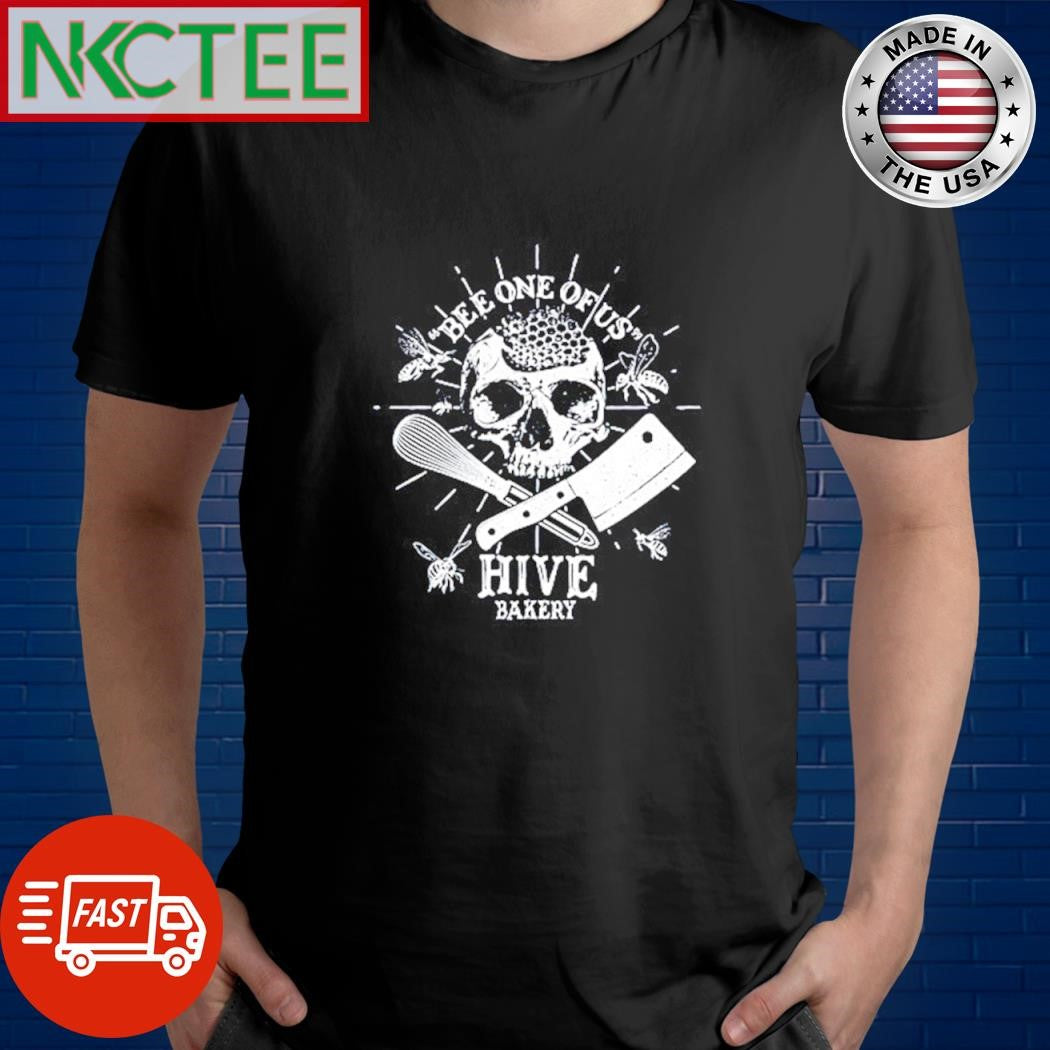 Top Bee One Of Us Hive Bakery The Butcher skull horror shirt Unisex T-shirt, Sweatshirt, Hoodie, Long Sleeve Tee - T-Shirt, Sweatshirt, Hoodie