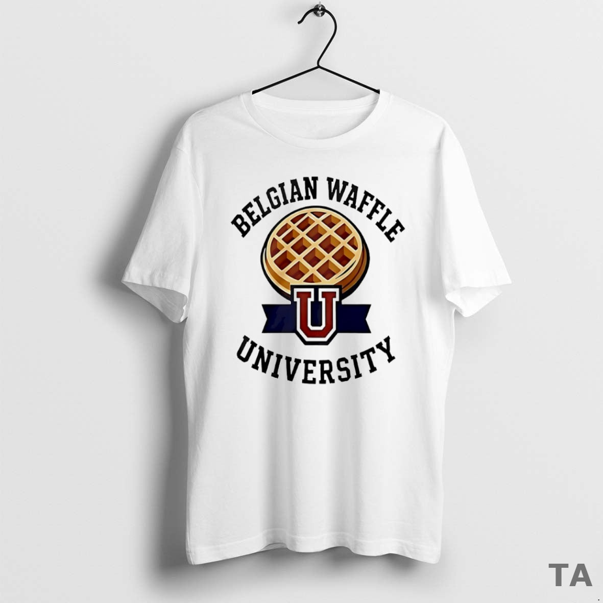 Top Belgian Waffle University Logo Circle T Shirt Sweater - T-Shirt, Sweatshirt, Hoodie
