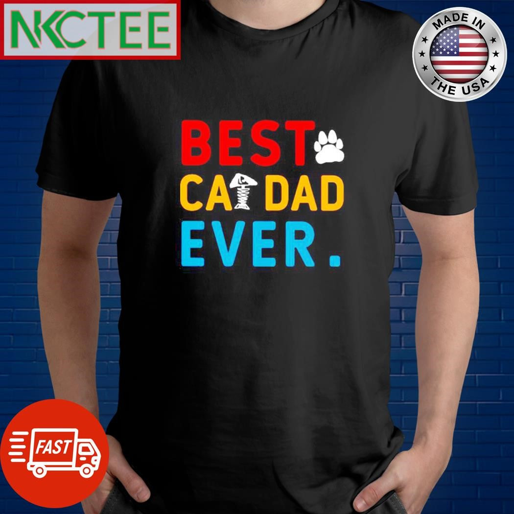 Top Best cat dad ever 2023 shirt Unisex T-shirt, Sweatshirt, Hoodie, Long Sleeve Tee - T-Shirt, Sweatshirt, Hoodie