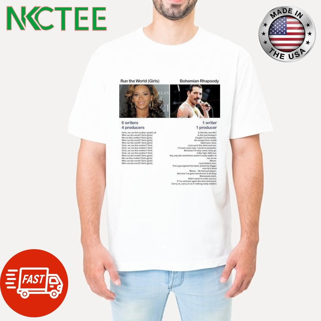 Top Beyonc vs Bohemian Rhapsody shirt Unisex T-shirt, Sweatshirt, Hoodie, Long Sleeve Tee - T-Shirt, Sweatshirt, Hoodie