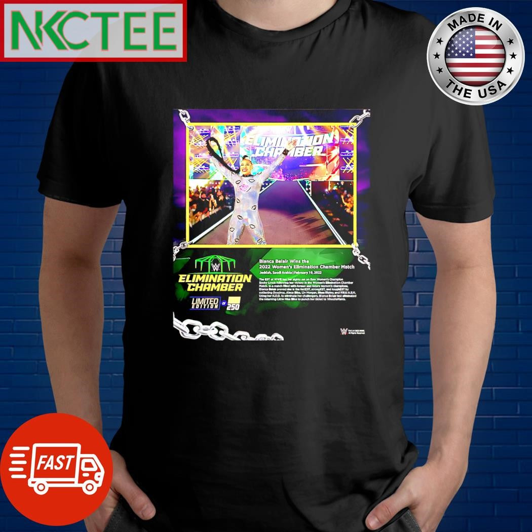 Top Bianca Belair Framed 2022 Elimination Chamber Collage shirt Unisex T-shirt, Sweatshirt, Hoodie, Long Sleeve Tee - T-Shirt, Sweatshirt, Hoodie