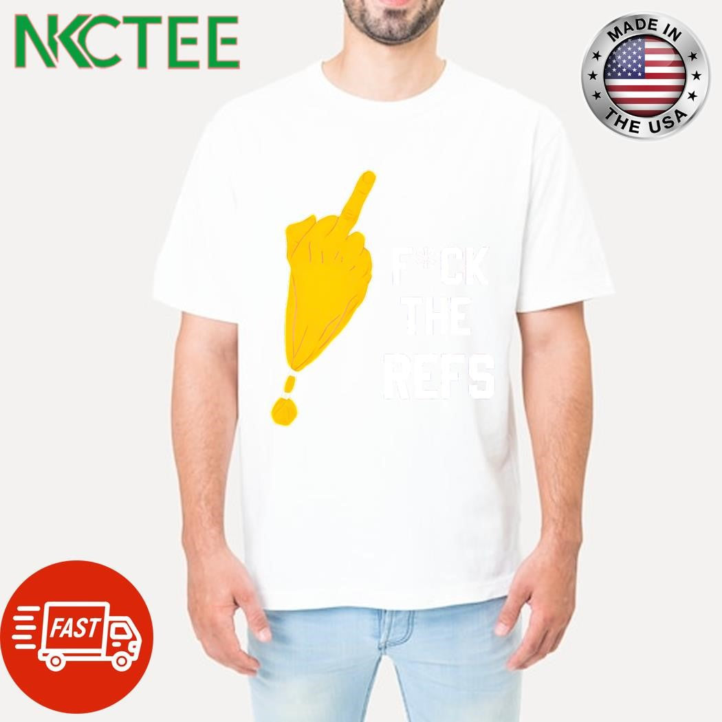 Top Censored Fuck The Refs Flag one finger shirt Unisex T-shirt, Sweatshirt, Hoodie, Long Sleeve Tee - T-Shirt, Sweatshirt, Hoodie