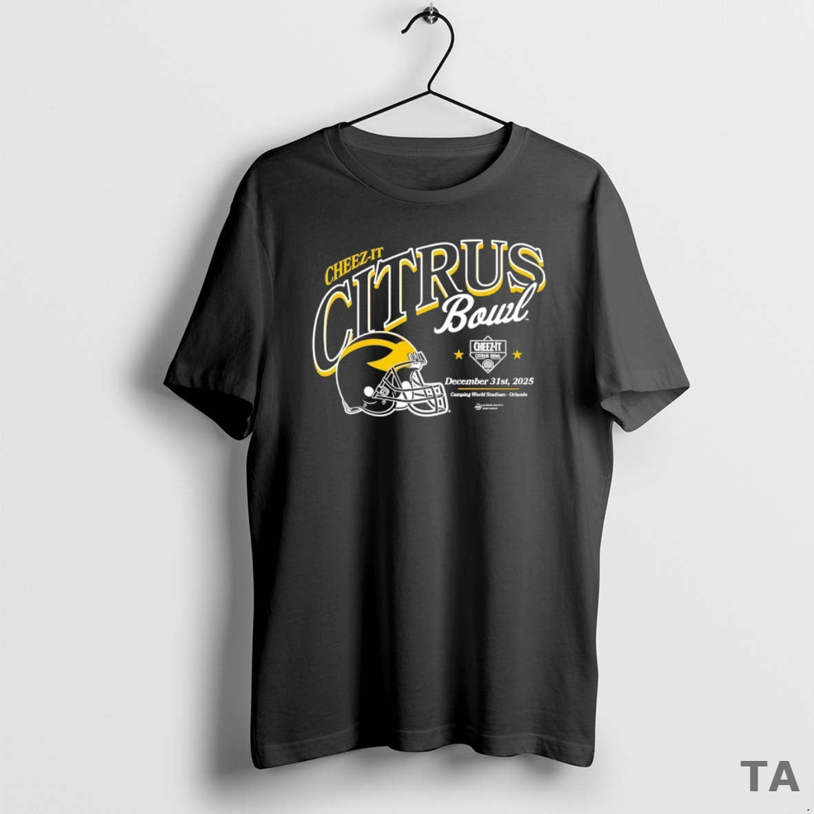 Top Cheez It Citrus Bowl 2025 Michigan Wolverines Football Helmet T Shirt Sweater - T-Shirt, Sweatshirt, Hoodie