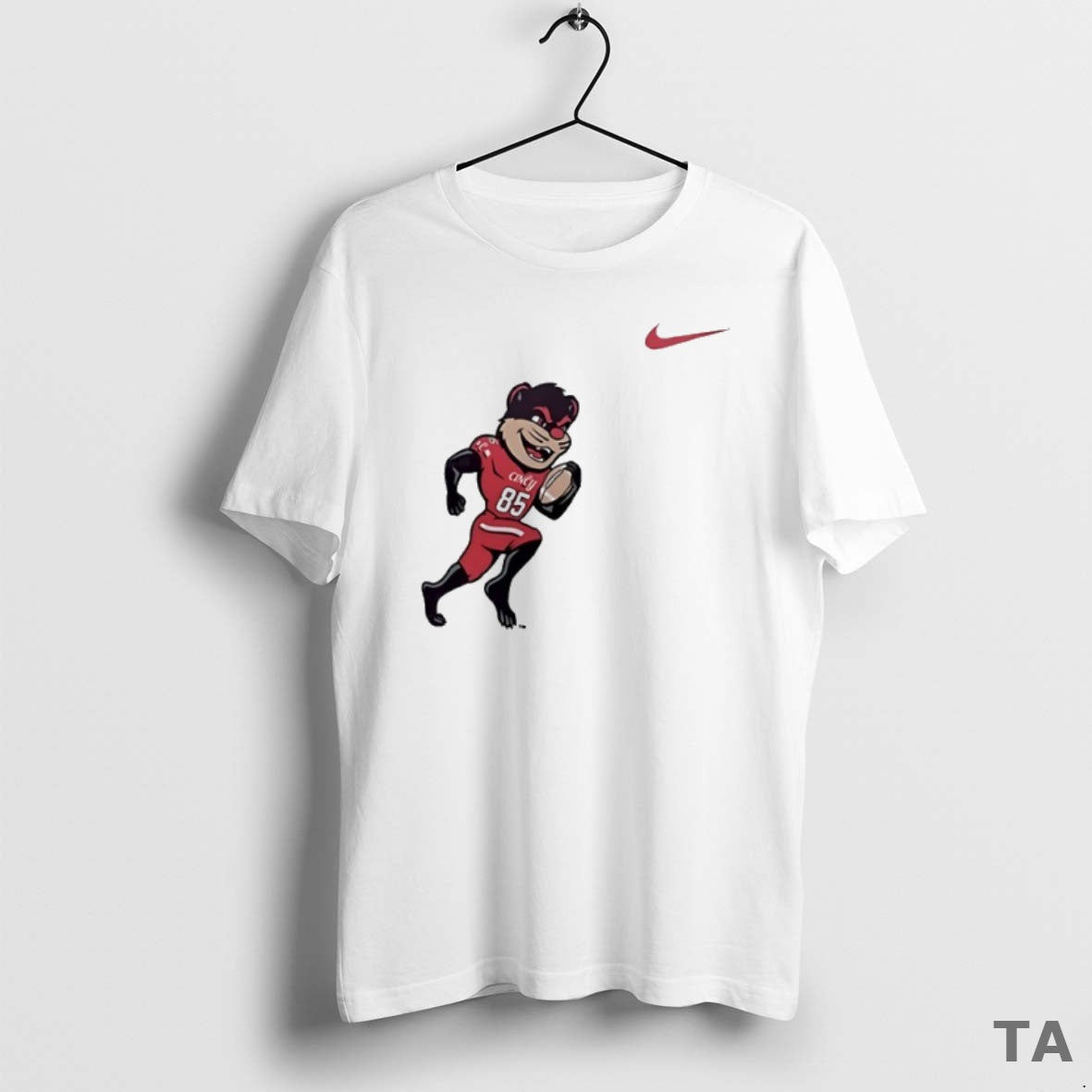 Top Cincinnati Bearcats Mascot Playing Football Circle T Shirt Sweater - T-Shirt, Sweatshirt, Hoodie
