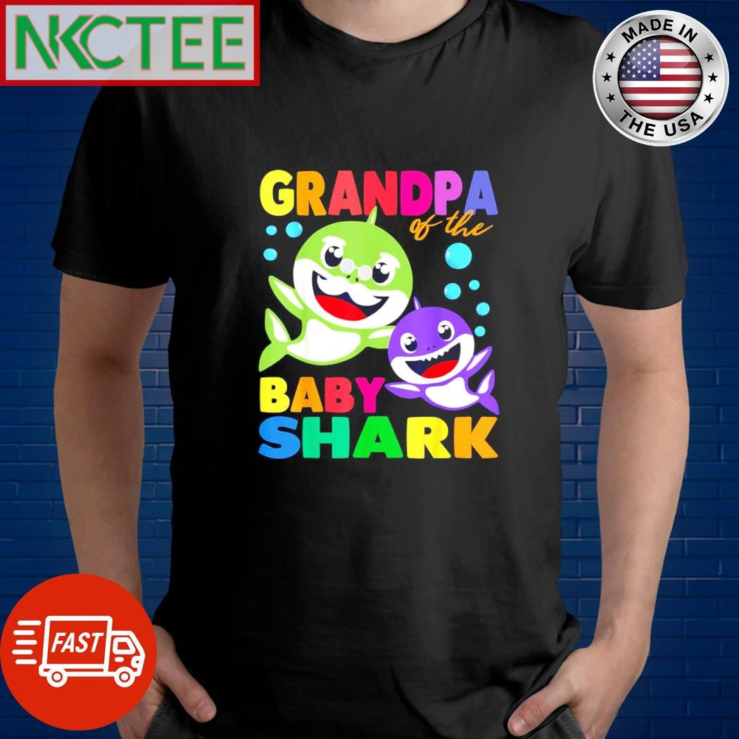Top Grandpa Of The Baby Shark shirt Unisex T-shirt, Sweatshirt, Hoodie, Long Sleeve Tee - T-Shirt, Sweatshirt, Hoodie