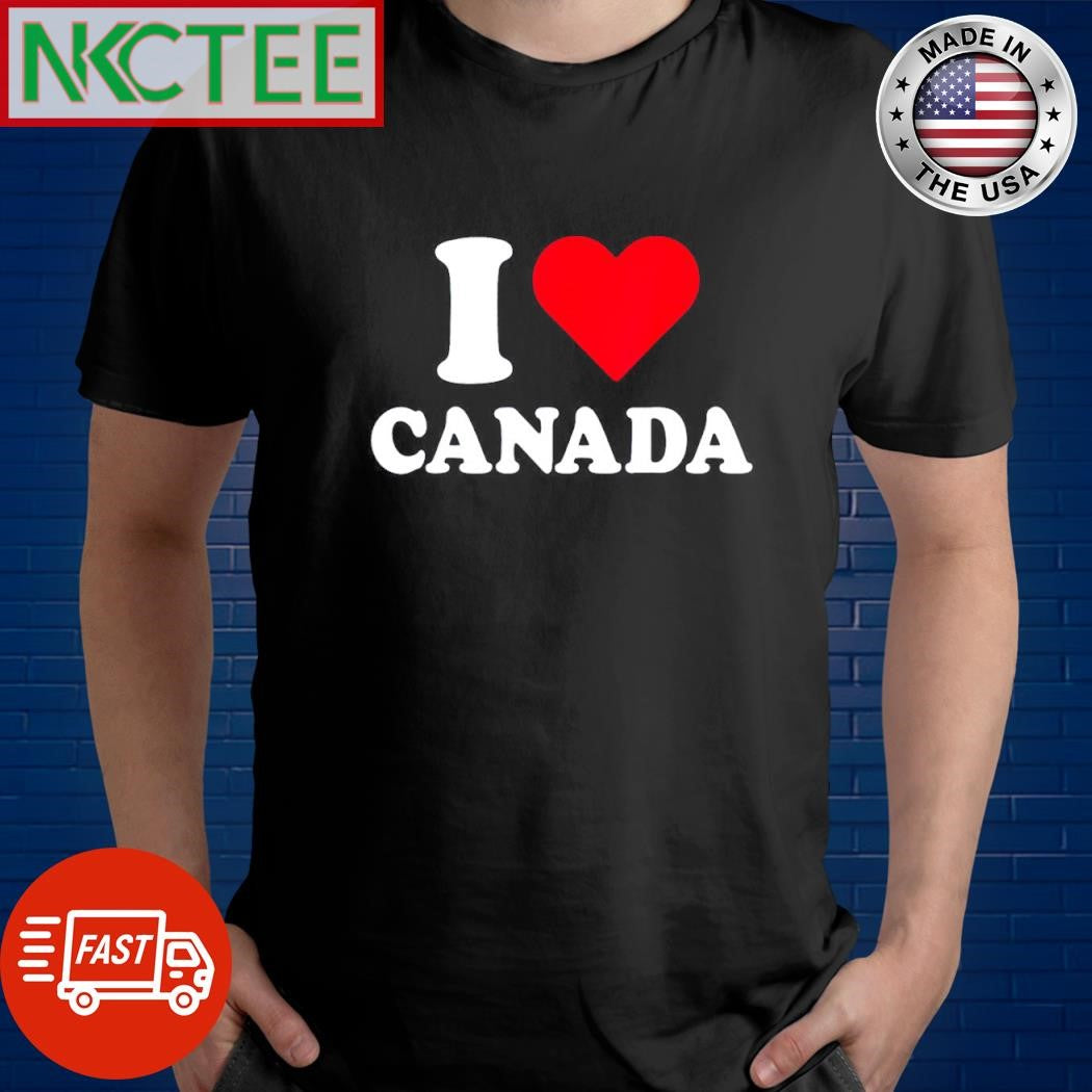 Top I love Canada heart shirt Unisex T-shirt, Sweatshirt, Hoodie, Long Sleeve Tee - T-Shirt, Sweatshirt, Hoodie