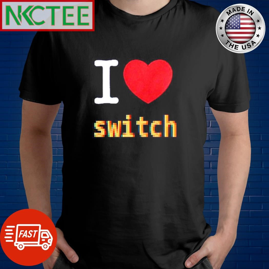 Top I love switch heart shirt Unisex T-shirt, Sweatshirt, Hoodie, Long Sleeve Tee - T-Shirt, Sweatshirt, Hoodie