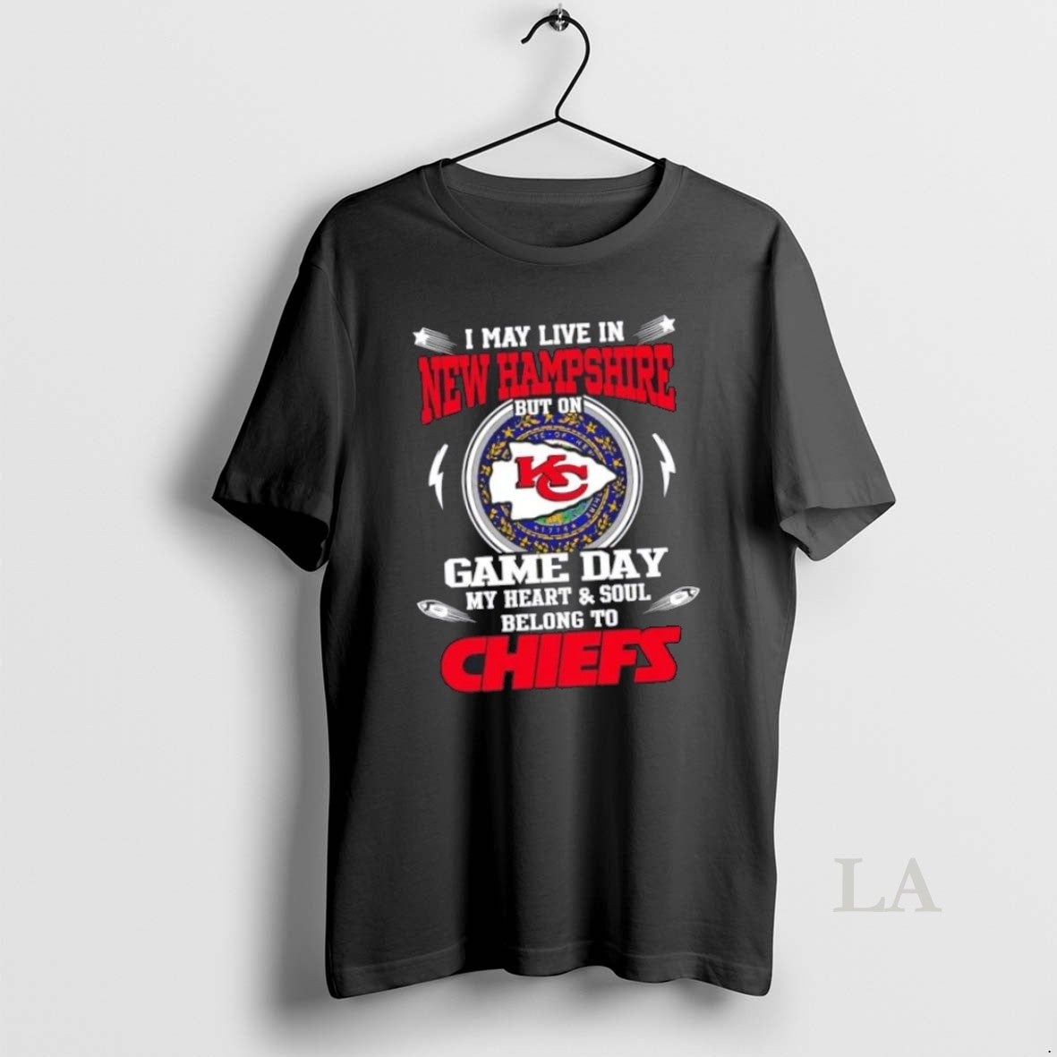 Top I May Live In New Hampshire But On Game Day My Heart And Soul Unisex T-shirt, Sweatshirt, Hoodie, Long Sleeve Tee - T-Shirt, Sweatshirt, Hoodie