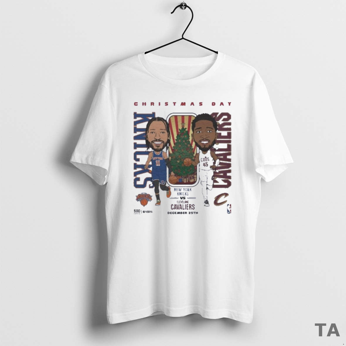Top Jalen Brunson Vs Donovan Mitchell 2025 Nba Christmas Day Match Up T Shirt Sweater - T-Shirt, Sweatshirt, Hoodie